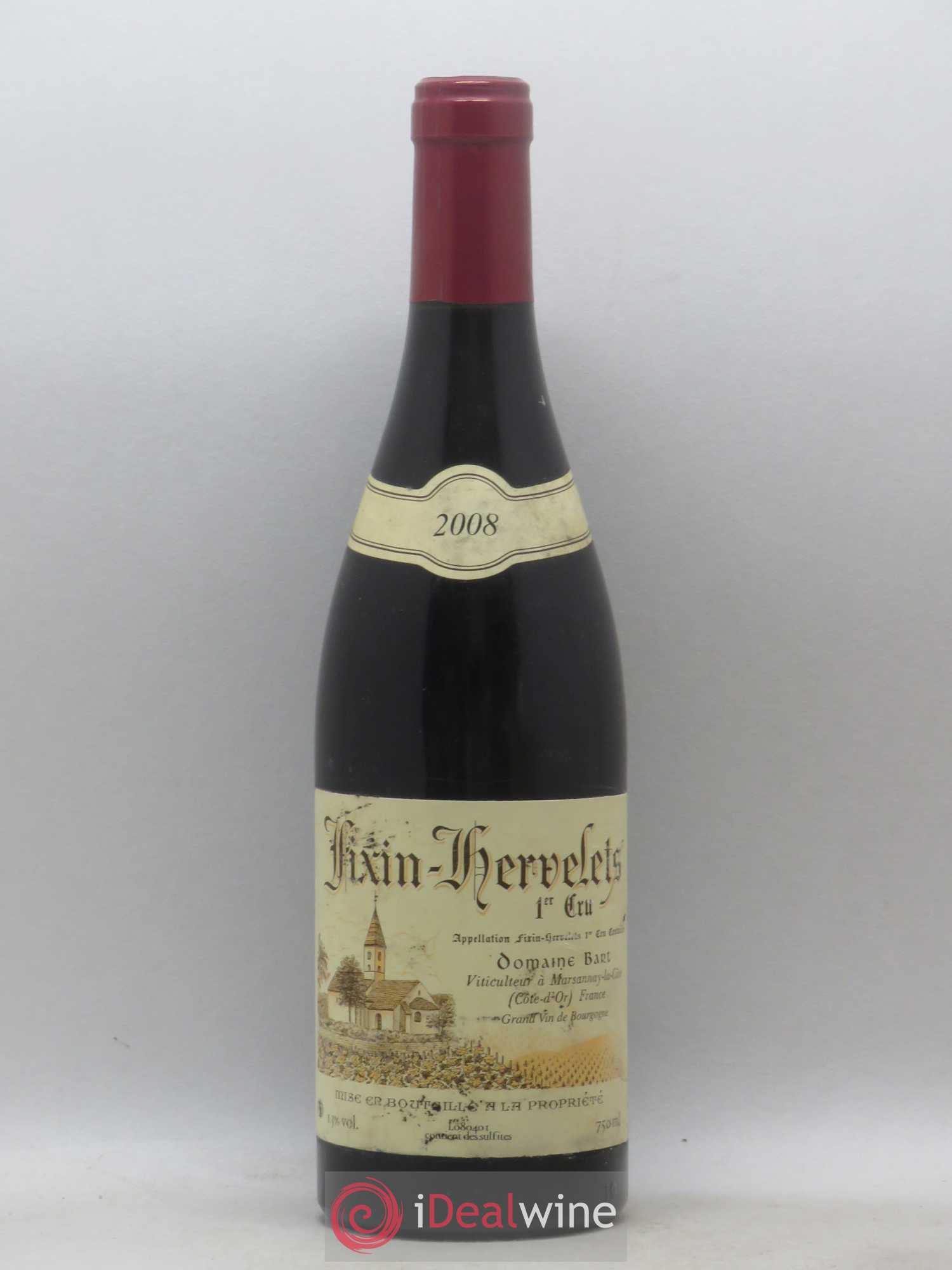 Fixin 1er Cru Hervelets Bart (Domaine) 2008 - Lot de 1 bouteille - 0