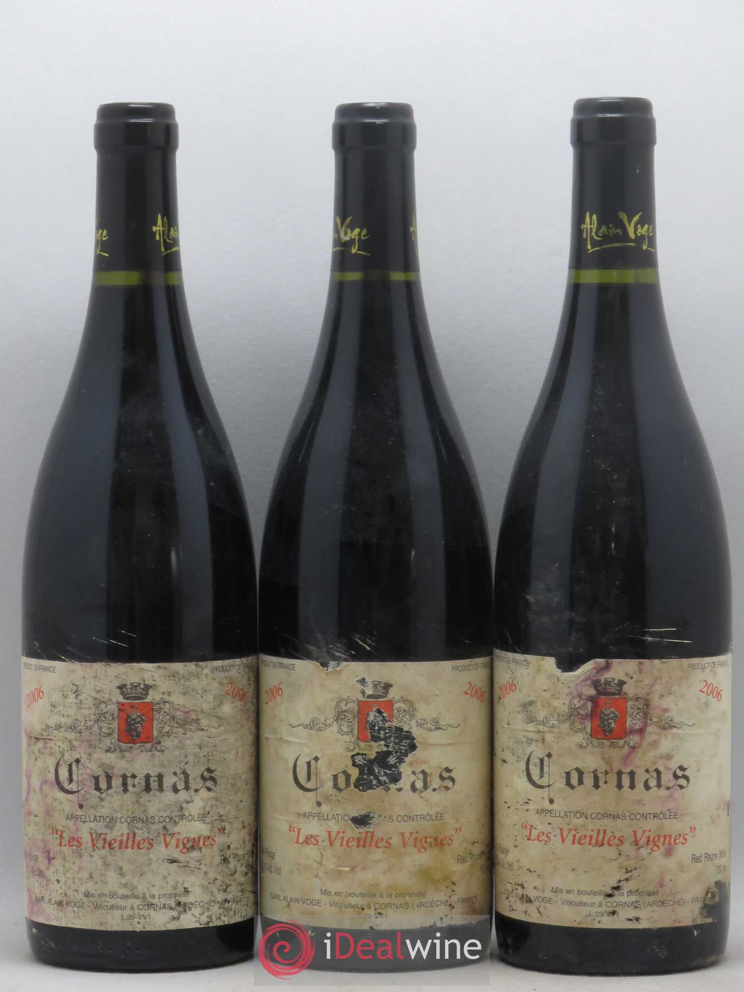 Cornas Les Vieilles Vignes Alain Voge (Domaine) 2006 - Lot de 3 bouteilles - 0