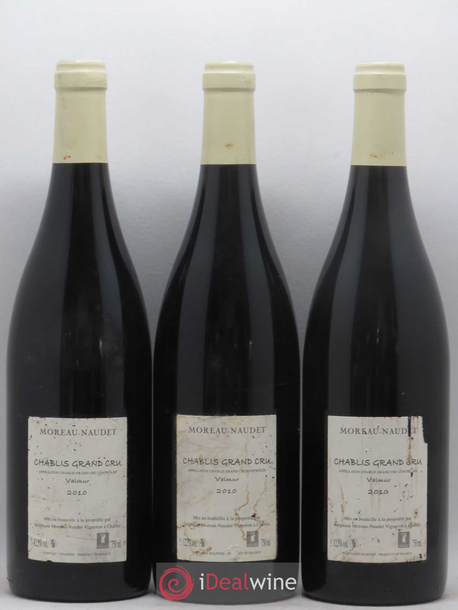 Chablis Grand Cru Valmur Domaine Moreau-Naudet 2010 - Lot of 3 bottles - 1