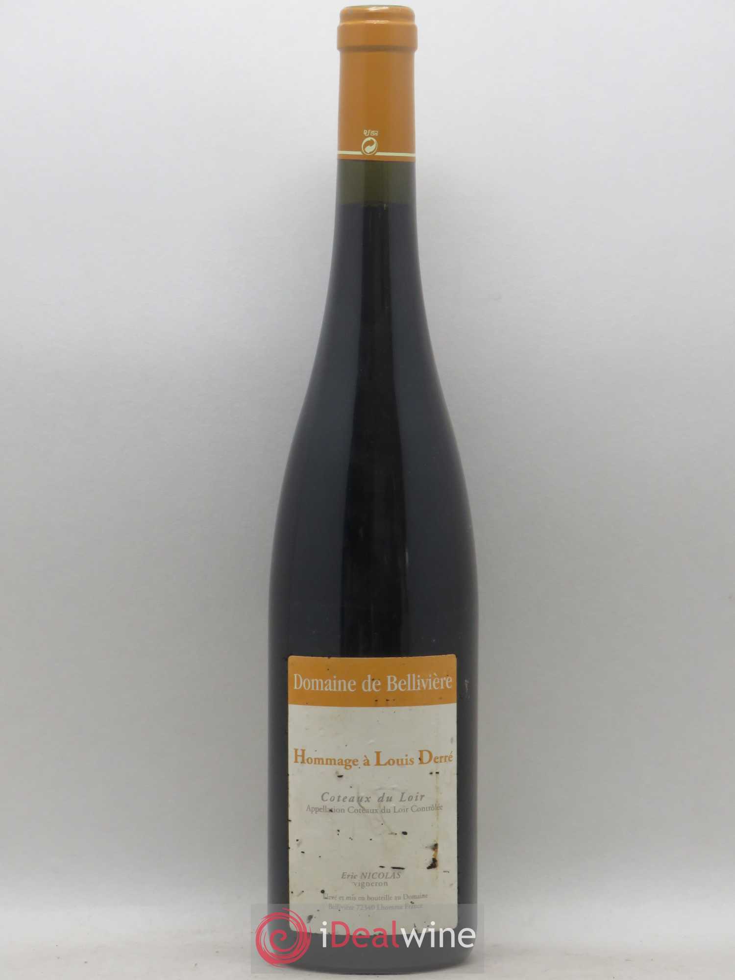 Coteaux du Loir Hommage à Louis Derré Domaine de Bellivière 2008 - Lot de 1 bouteille - 0