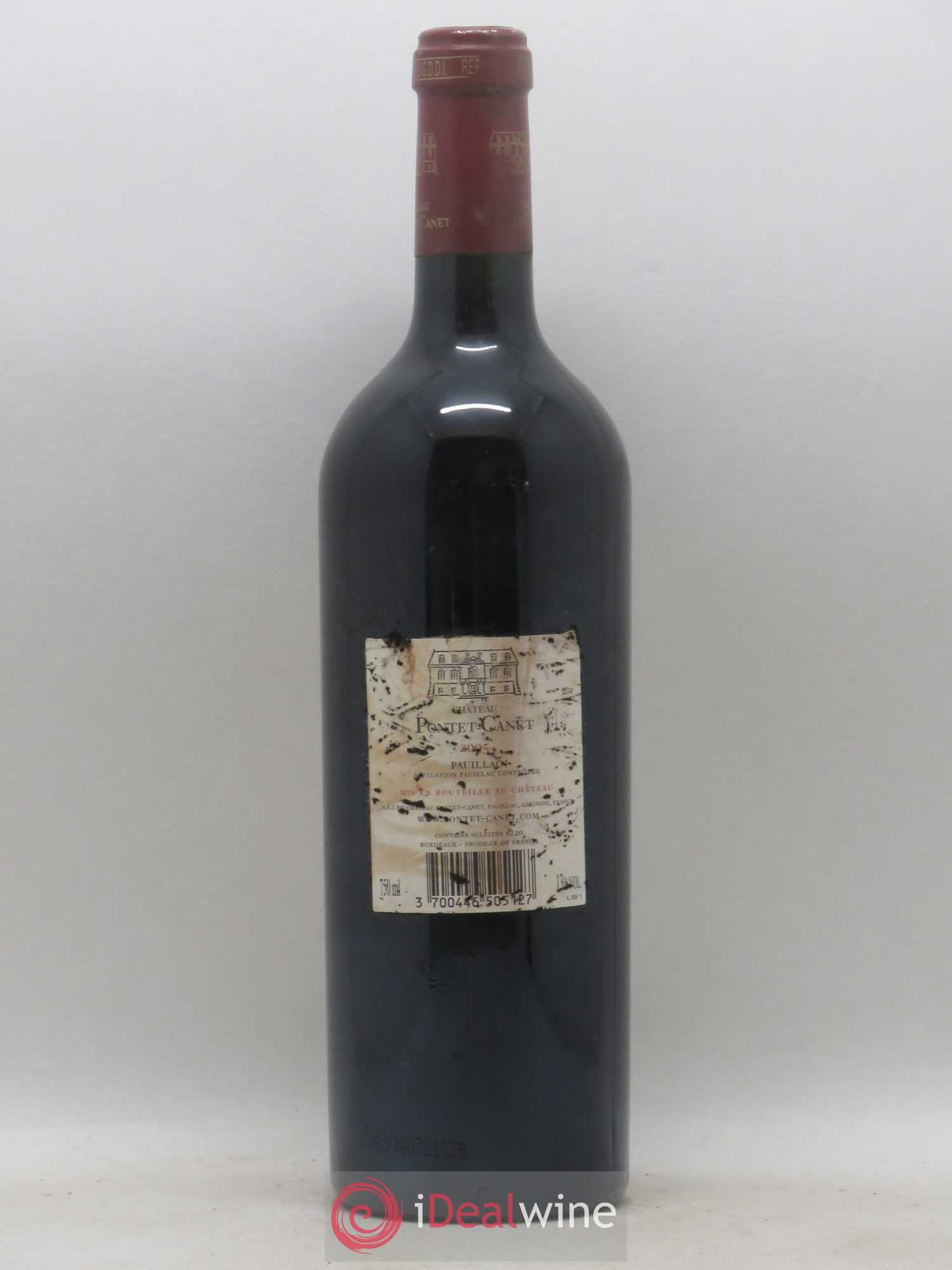 Château Pontet Canet 5ème Grand Cru Classé 2005 - Lot de 1 bouteille - 1