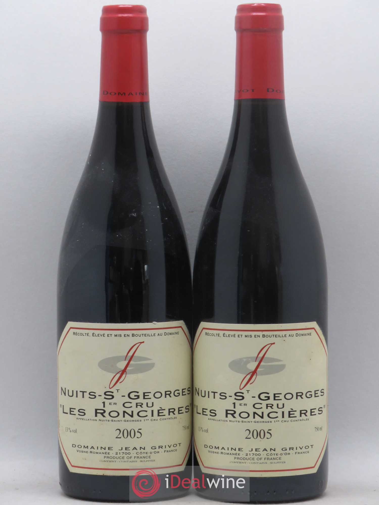Nuits-Saint-Georges 1er Cru Roncière Jean Grivot 2005 - Lot de 2 bouteilles - 0