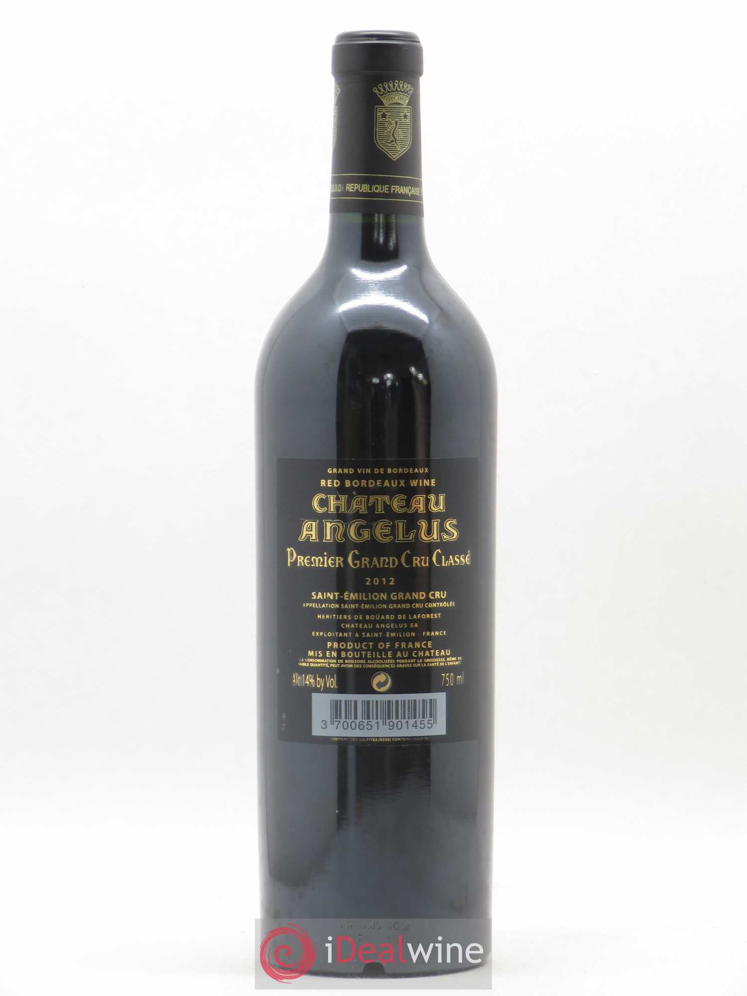 Château Angélus 1er Grand Cru Classé A 2012 - Lot de 1 bouteille - 1