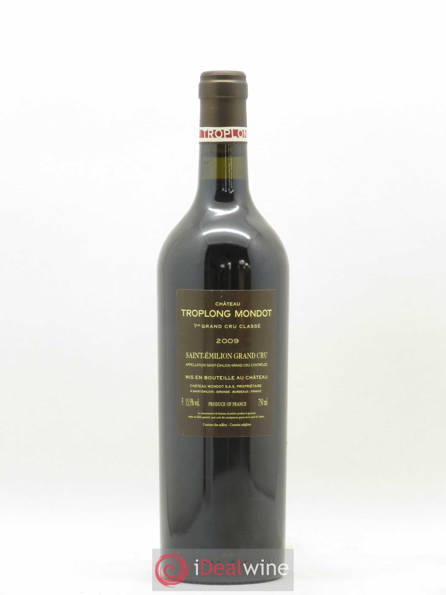 Château Troplong Mondot 1er Grand Cru Classé B 2009 - Lot de 1 bouteille - 1