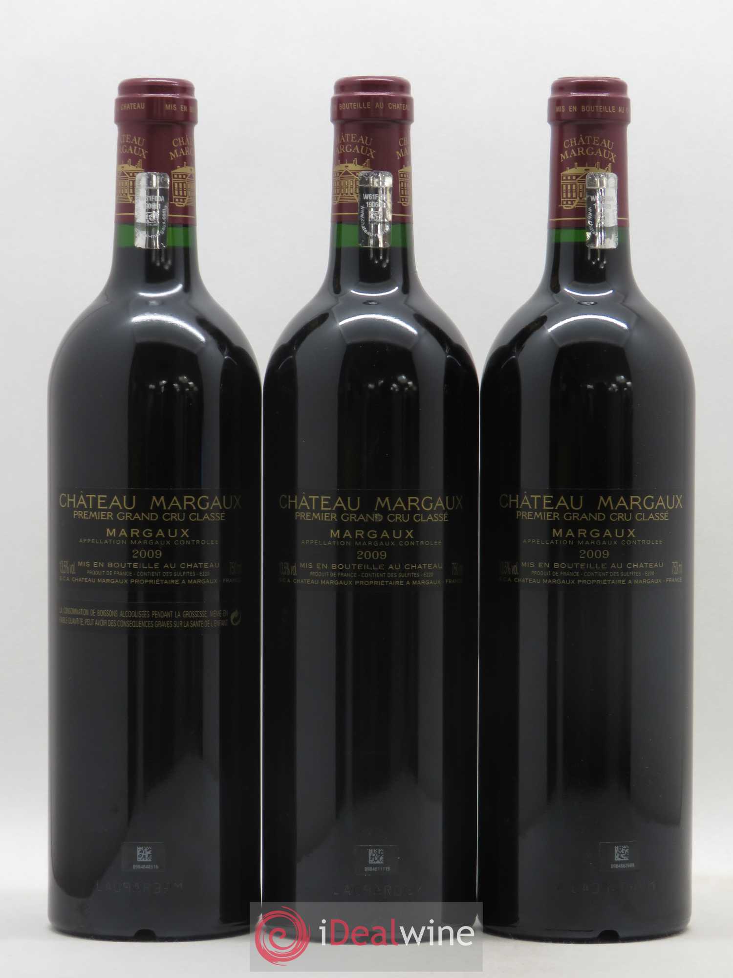 Château Margaux 1er Grand Cru Classé 2009 - Lot de 3 bouteilles - 1