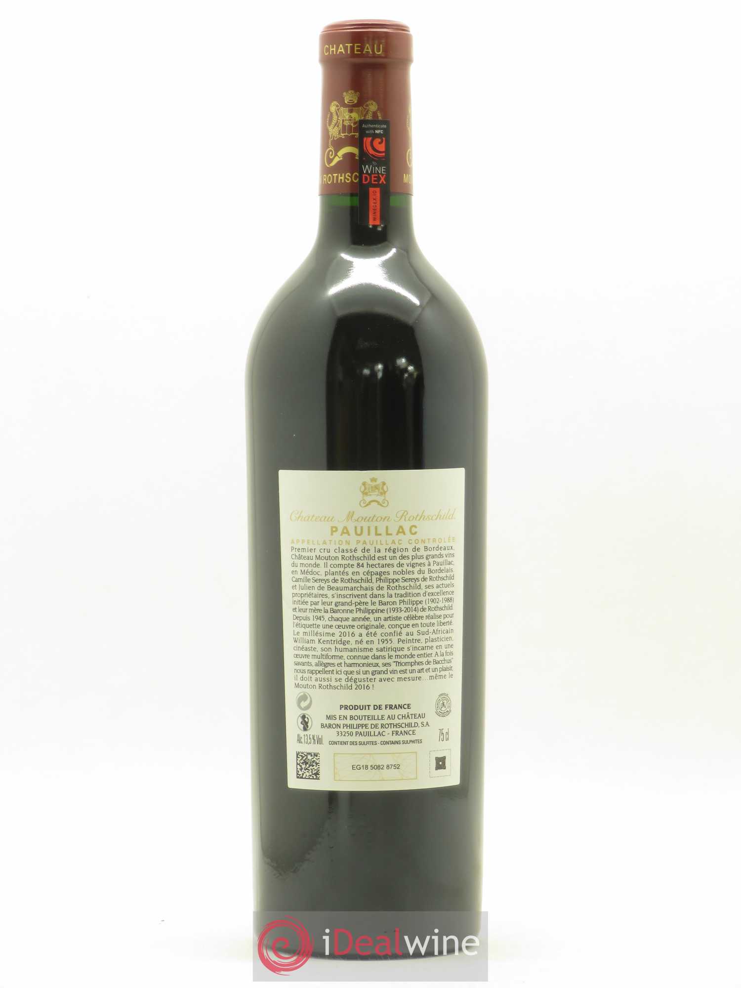 Château Mouton Rothschild 1er Grand Cru Classé 2016 - Lot de 1 bouteille - 1