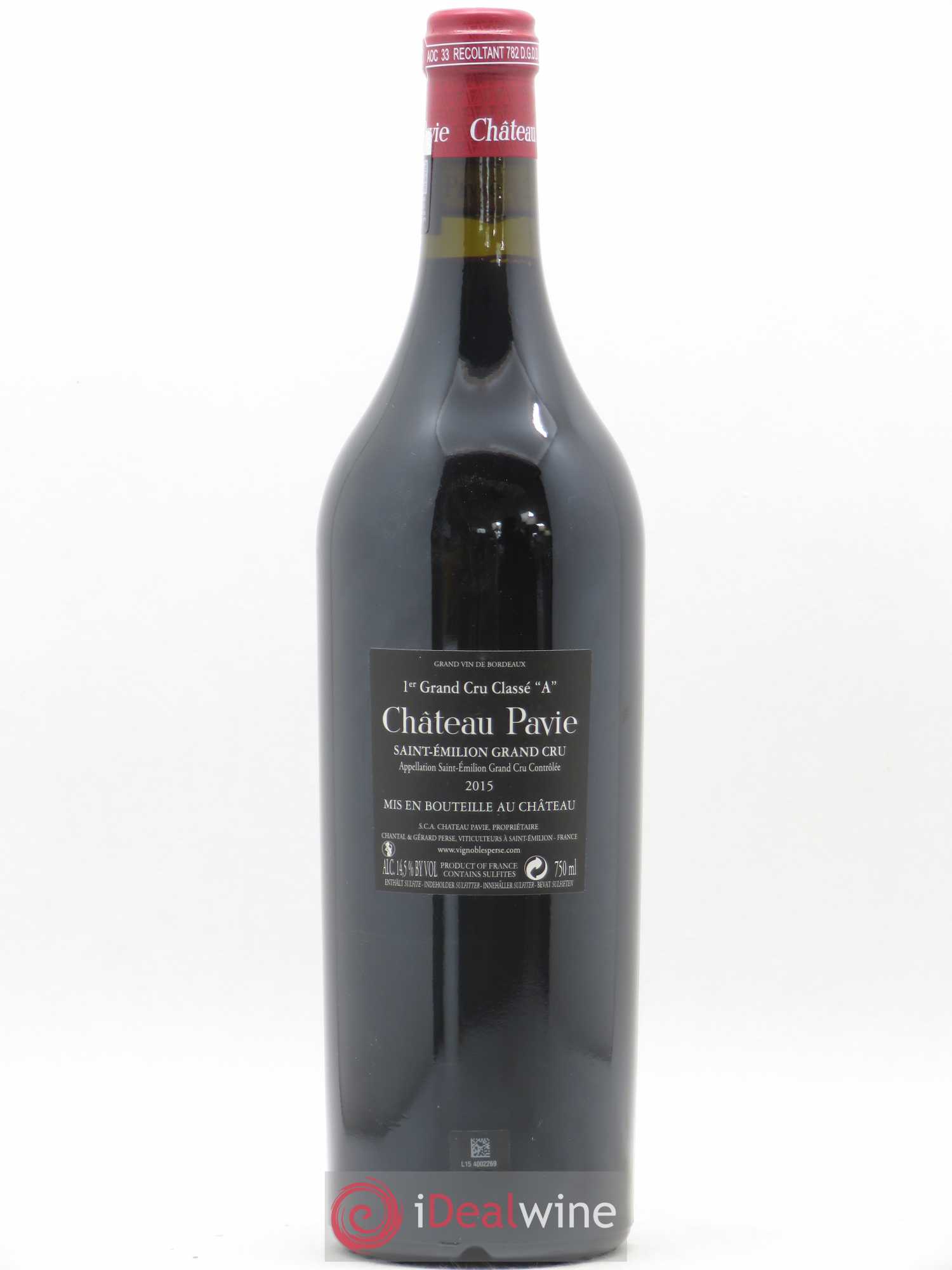 Château Pavie 1er Grand Cru Classé A 2015 - Lot de 1 bouteille - 1