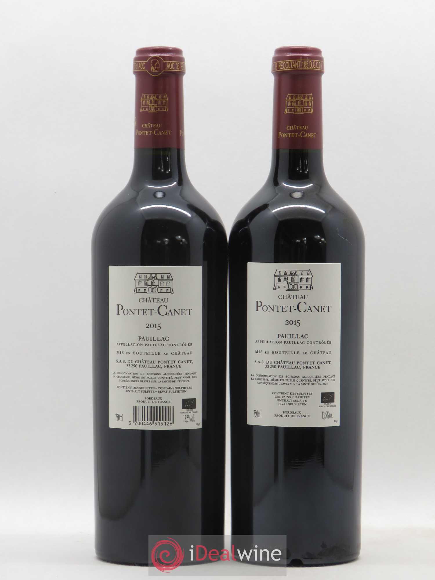 Château Pontet Canet 5ème Grand Cru Classé 2015 - Lot de 2 bouteilles - 1