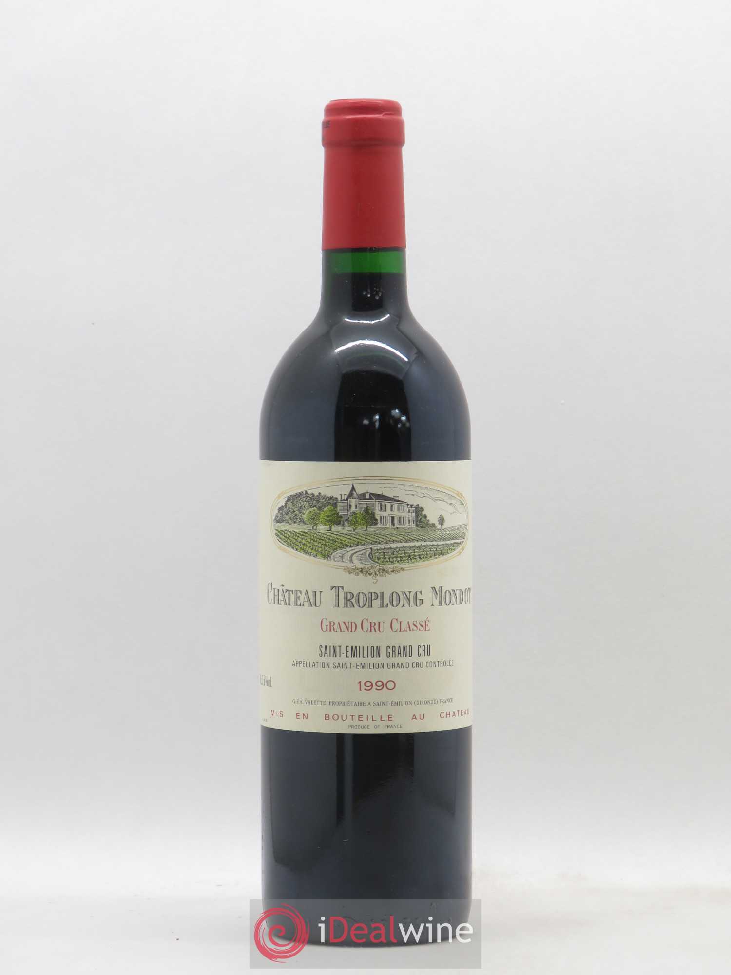Château Troplong Mondot 1er Grand Cru Classé B 1990 - Lot de 1 bouteille - 0