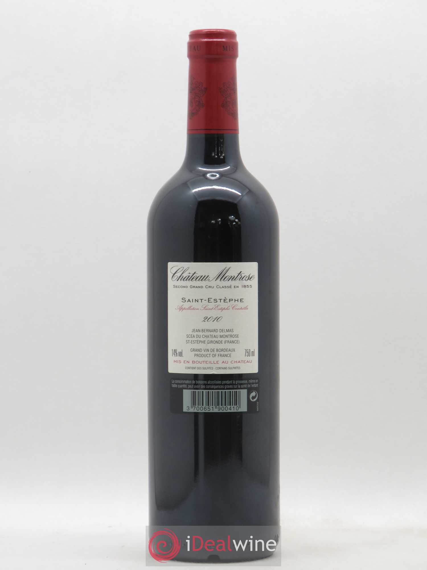 Château Montrose 2ème Grand Cru Classé 2010 - Lot de 1 bouteille - 1