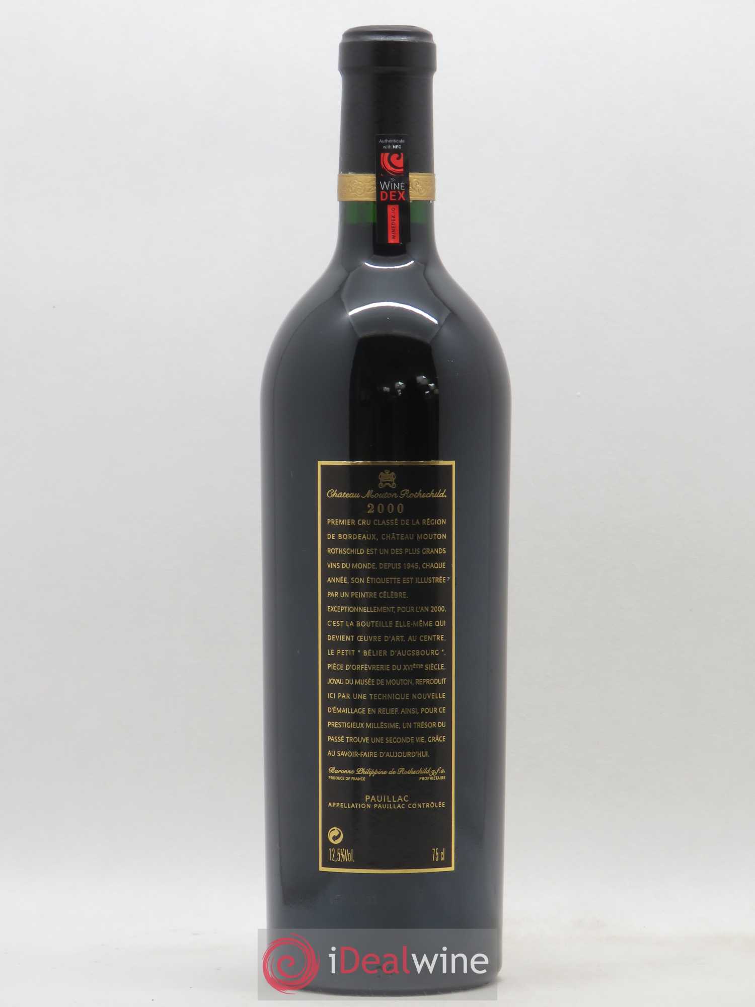 Château Mouton Rothschild 1er Grand Cru Classé 2000 - Lot de 1 bouteille - 1