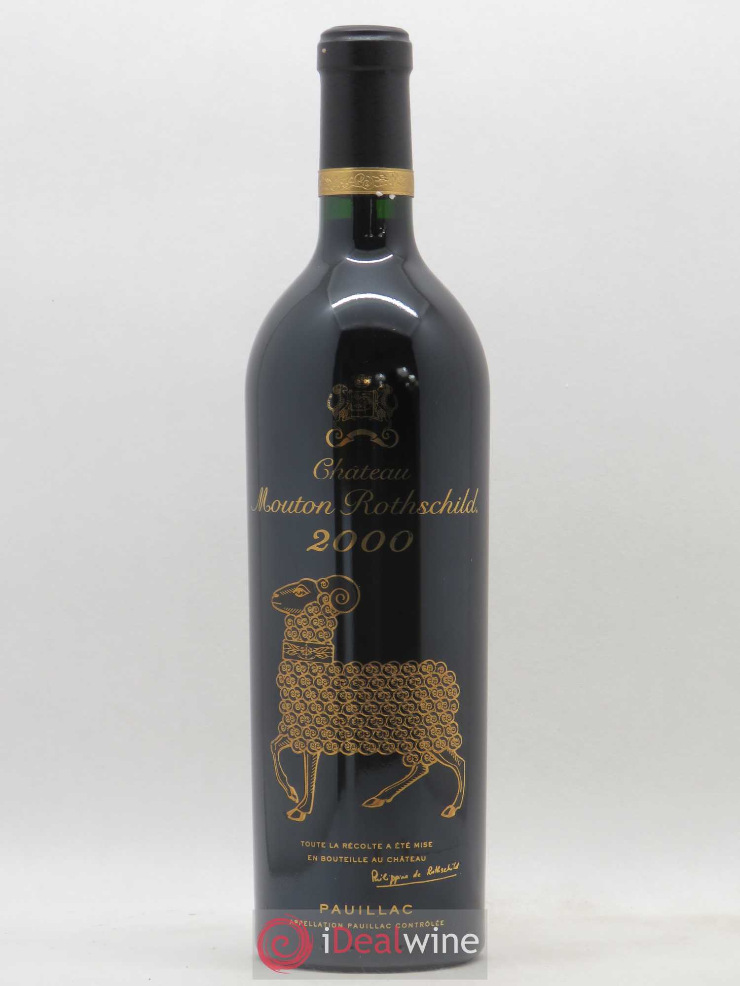 Château Mouton Rothschild 1er Grand Cru Classé 2000 - Lot de 1 bouteille - 0