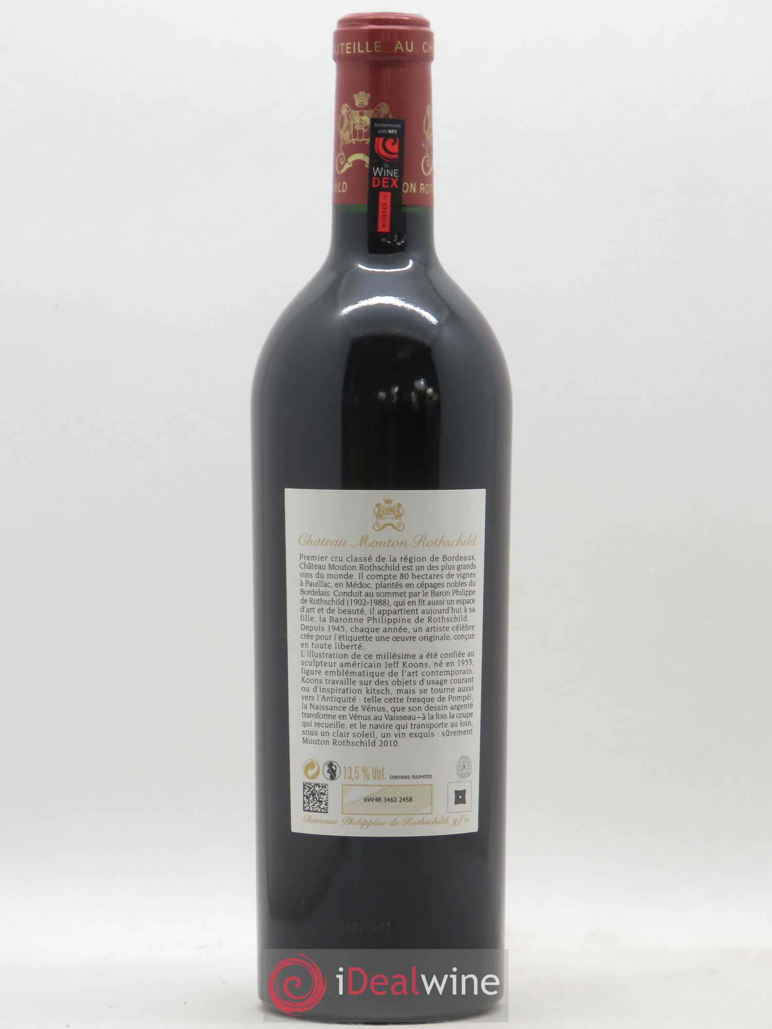 Château Mouton Rothschild 1er Grand Cru Classé 2010 - Lot de 1 bouteille - 1