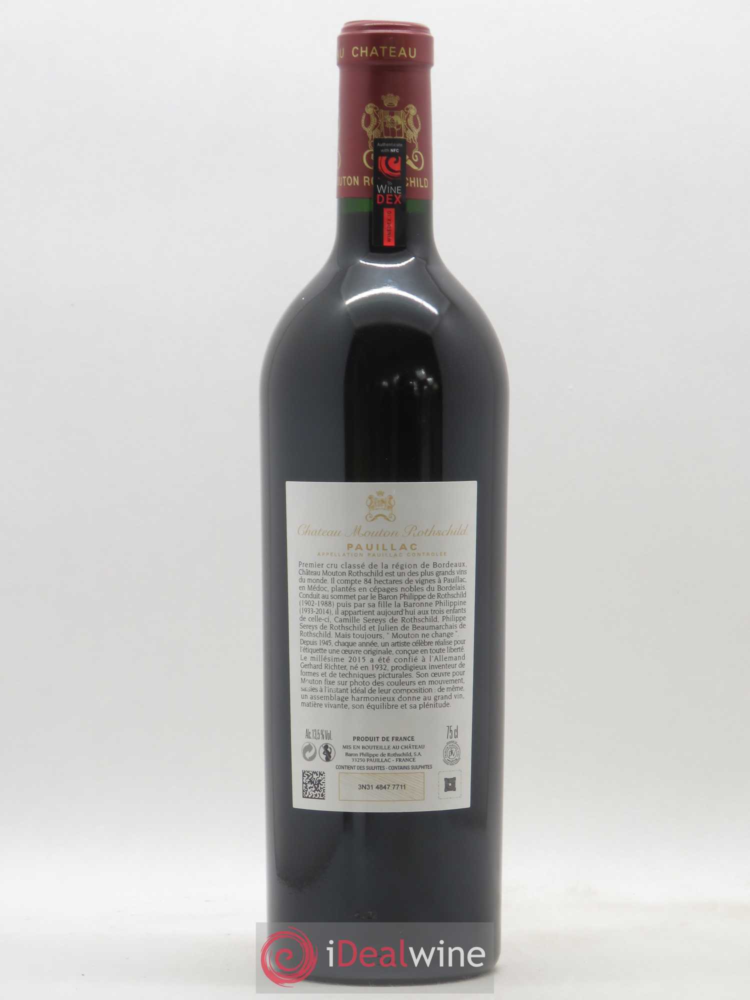 Château Mouton Rothschild 1er Grand Cru Classé 2015 - Lot de 1 bouteille - 1
