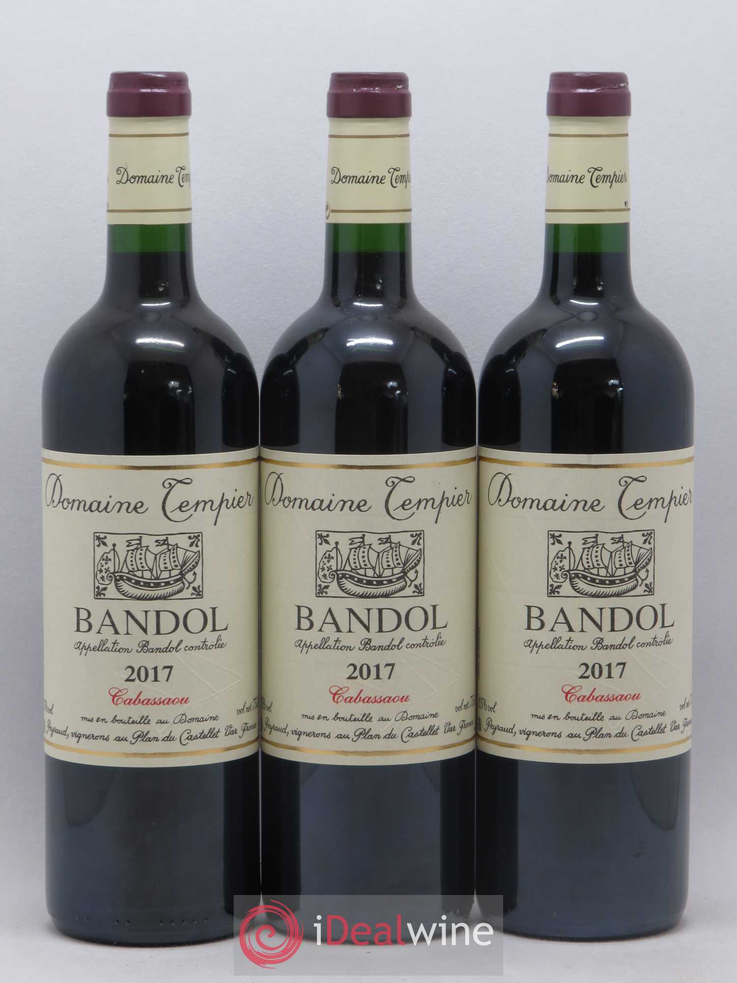 Bandol Domaine Tempier Cuvée Cabassaou Famille Peyraud 2017 - Lot de 3 bouteilles - 0