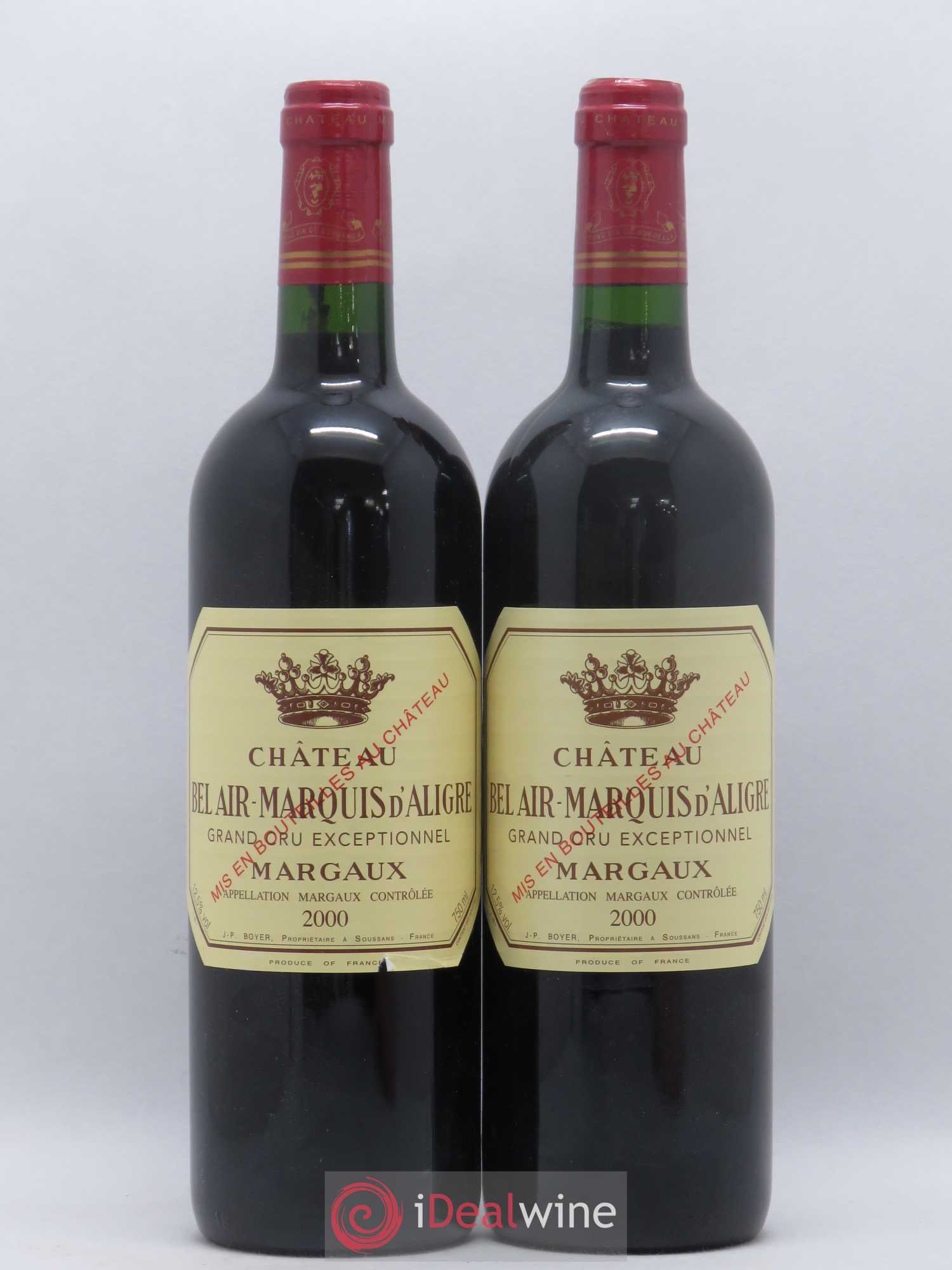 Château Bel Air Marquis d'Aligre 2000 - Lot de 2 bouteilles - 0