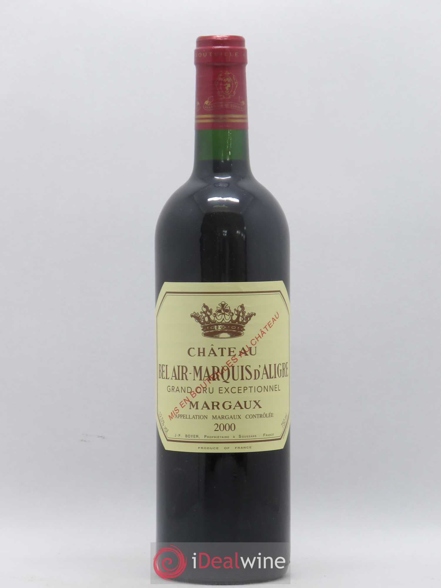 Château Bel Air Marquis d'Aligre 2000 - Lot de 1 bouteille - 0