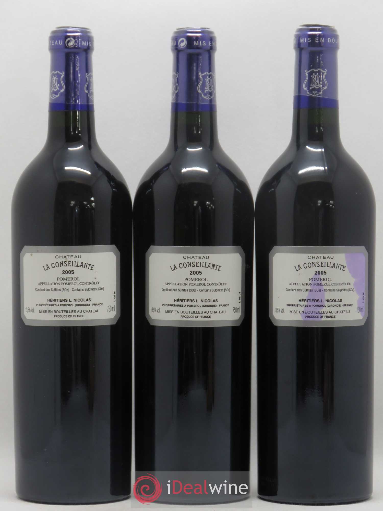 Château la Conseillante 2005 - Lot de 3 bouteilles - 1