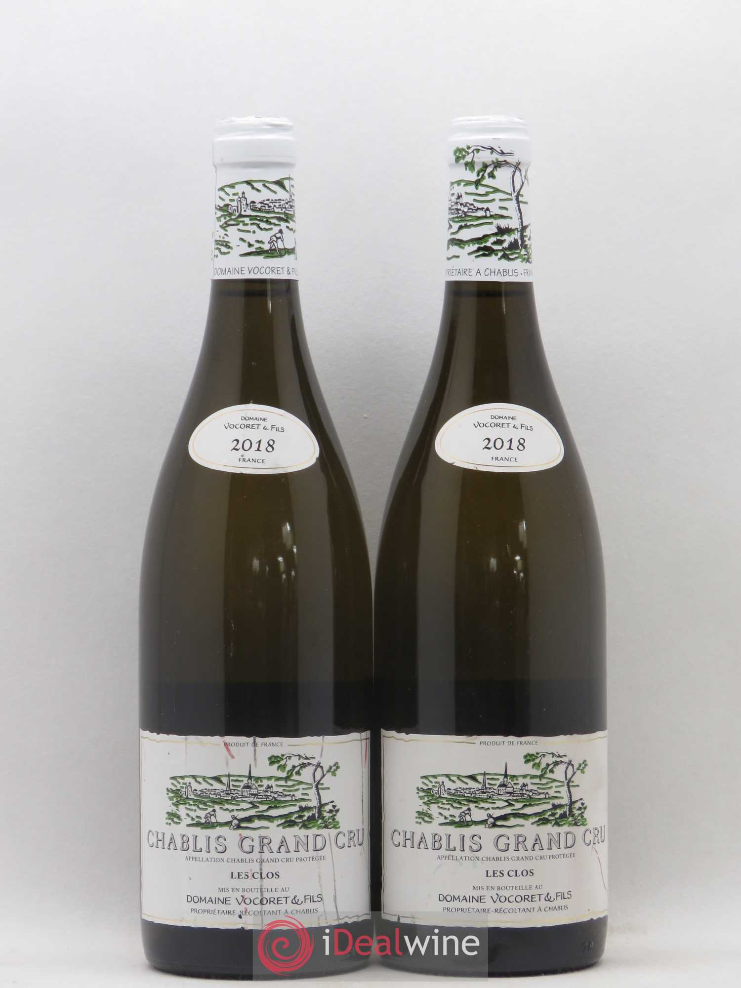Chablis Grand Cru Les Clos Vocoret 2018 - Posten von 2 Flaschen - 0