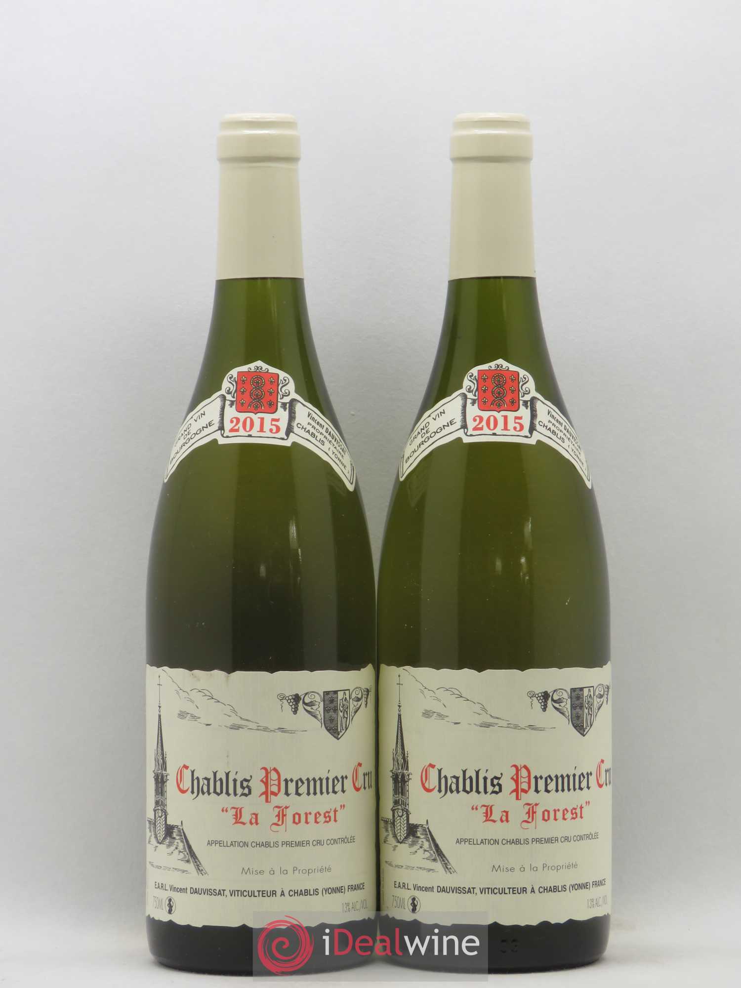 Chablis 1er Cru La Forest Vincent Dauvissat (Domaine) 2015 - Lot de 2 bouteilles - 0