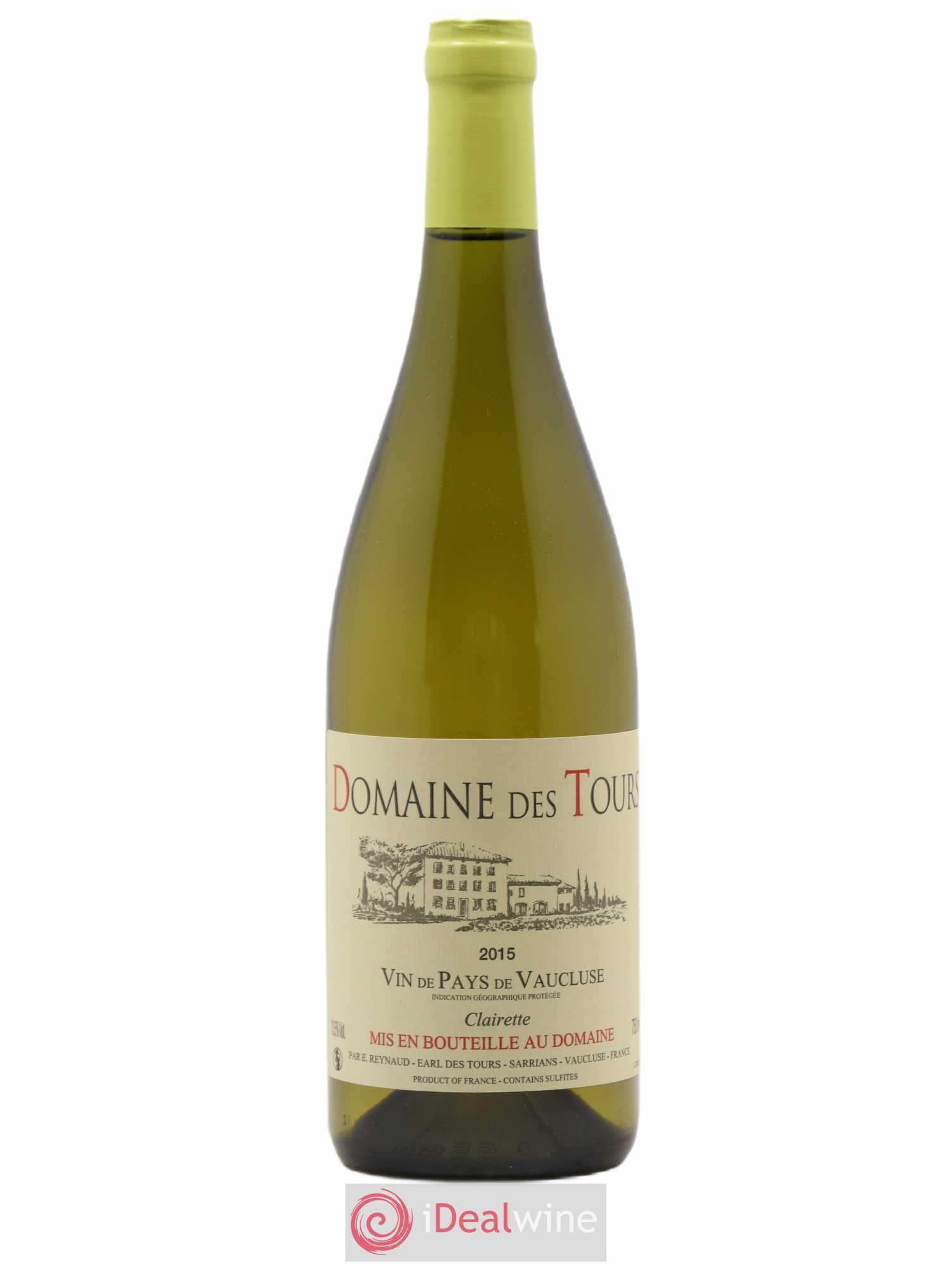 Vaucluse (Vin de Pays de Vaucluse) Domaine des Tours Emmanuel Reynaud Clairette 2015 - Lot de 1 bouteille - 0
