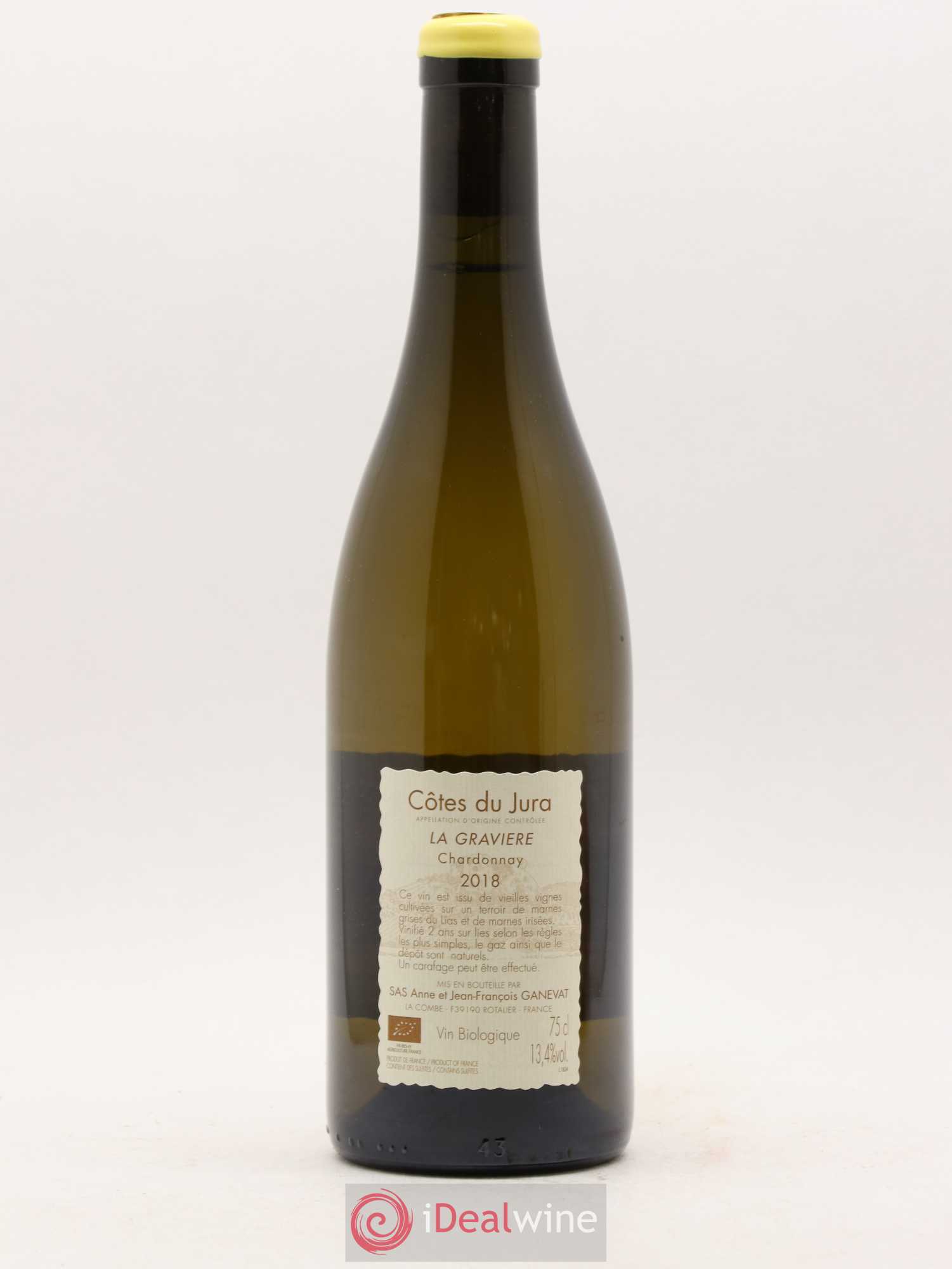 Côtes du Jura La Gravière Anne et Jean François Ganevat 2018 - Lot de 1 bouteille - 1