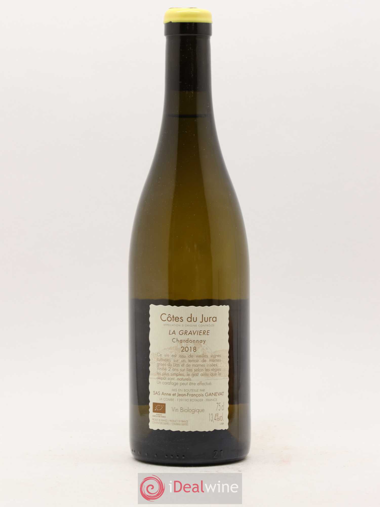 Côtes du Jura La Gravière Anne et Jean François Ganevat 2018 - Lot de 1 bouteille - 1