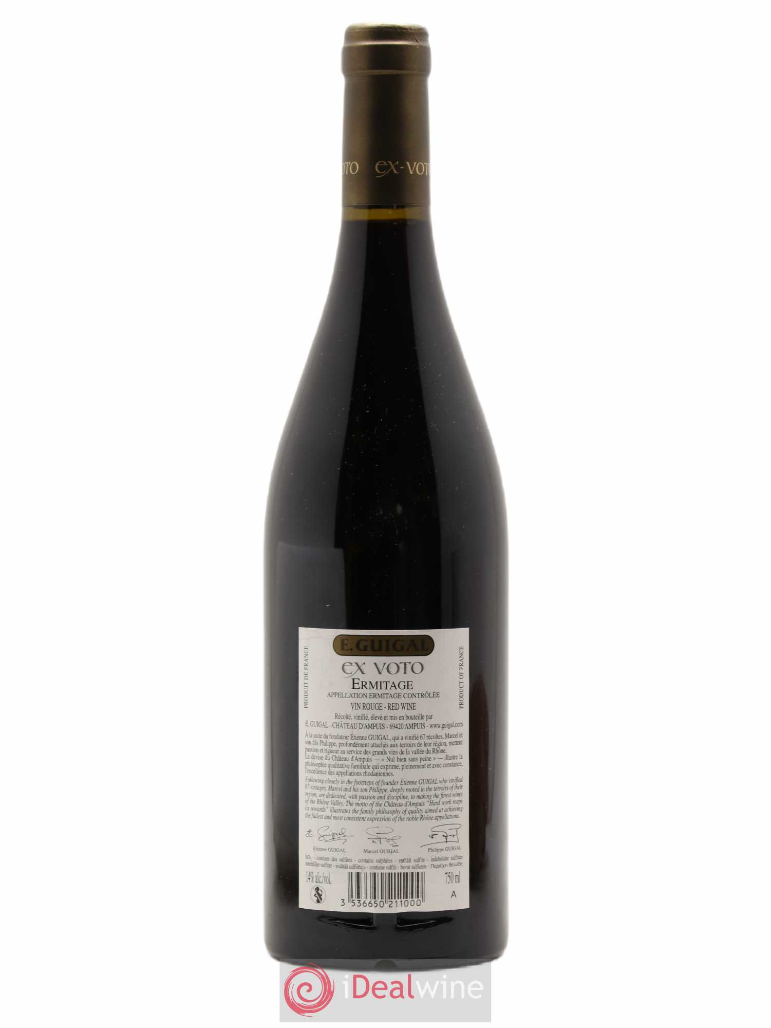 Ermitage Ex Voto Guigal 2012 - Lot de 1 bouteille - 1