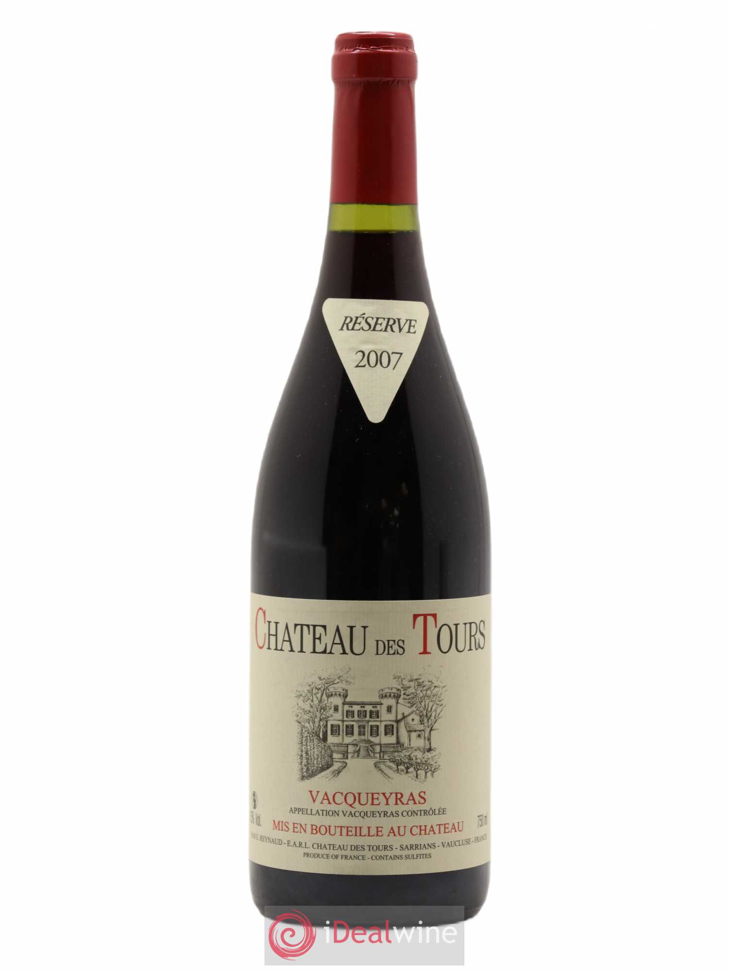 Vacqueyras Château des Tours Emmanuel Reynaud 2007 - Lot de 1 bouteille - 0