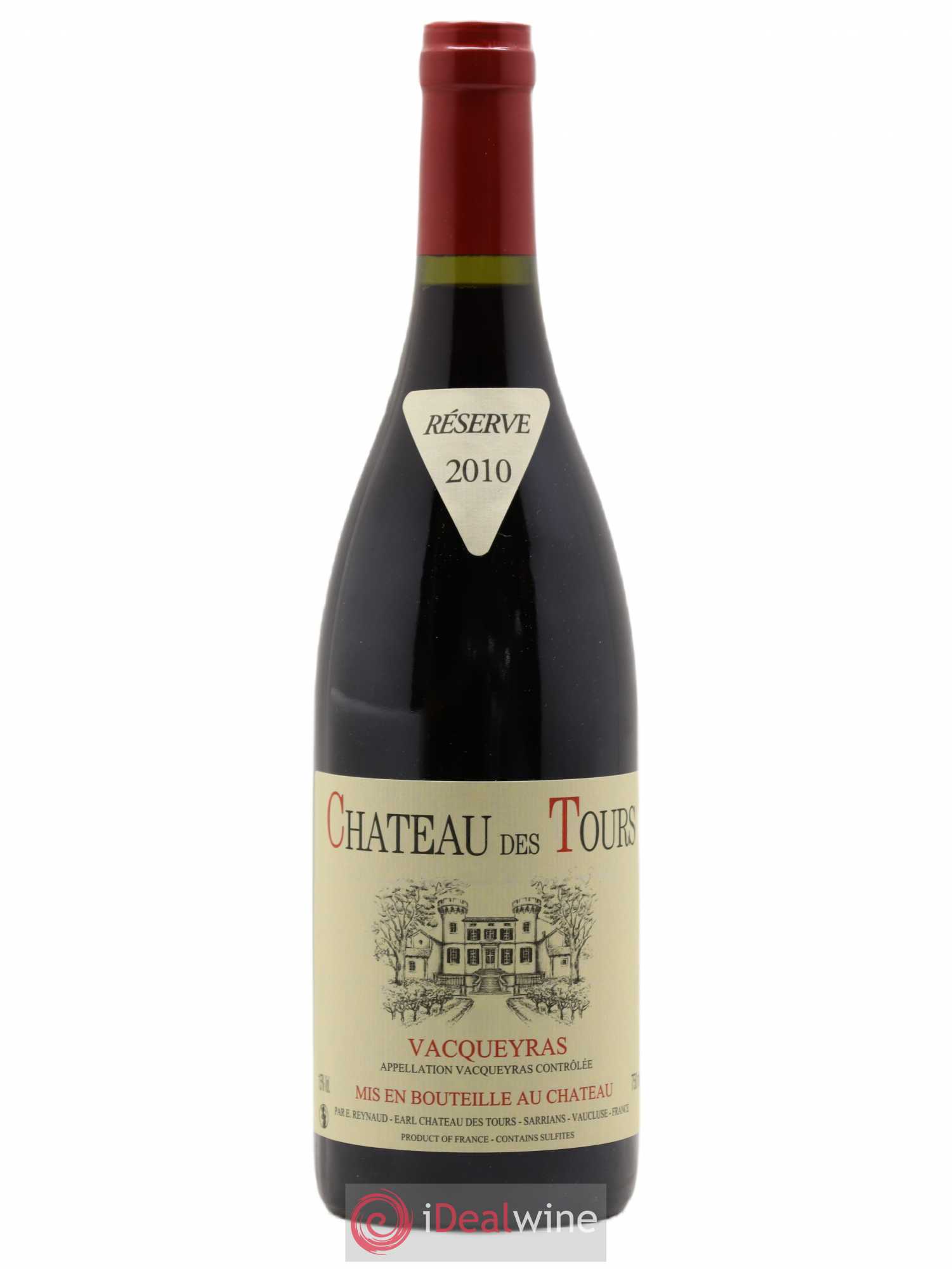 Vacqueyras Château des Tours Emmanuel Reynaud 2010 - Lot de 1 bouteille - 0