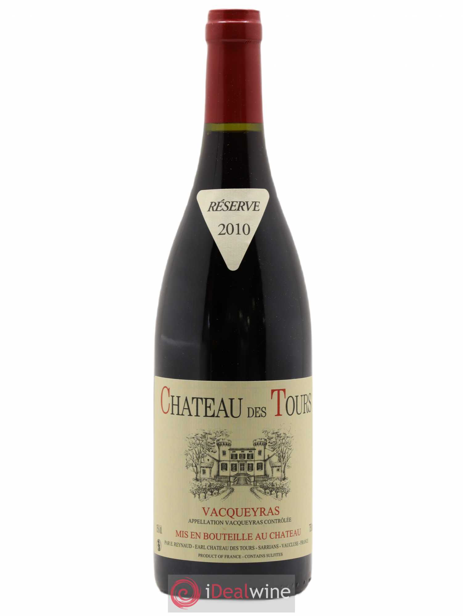 Vacqueyras Château des Tours Emmanuel Reynaud 2010 - Lot de 1 bouteille - 0