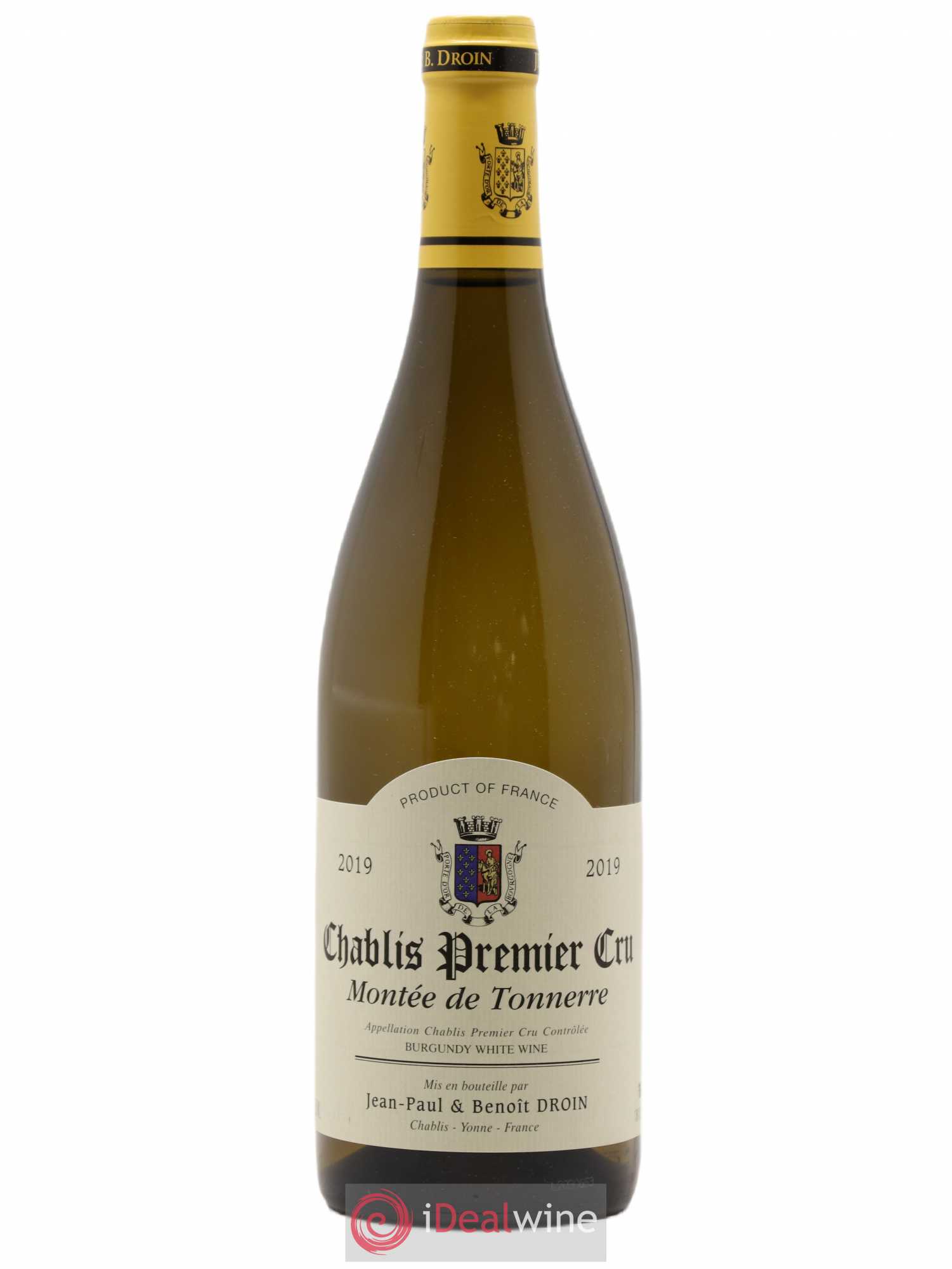 Chablis 1er Cru Montée de Tonnerre Jean-Paul & Benoît Droin (Domaine) 2019 - Lot de 1 bouteille - 0