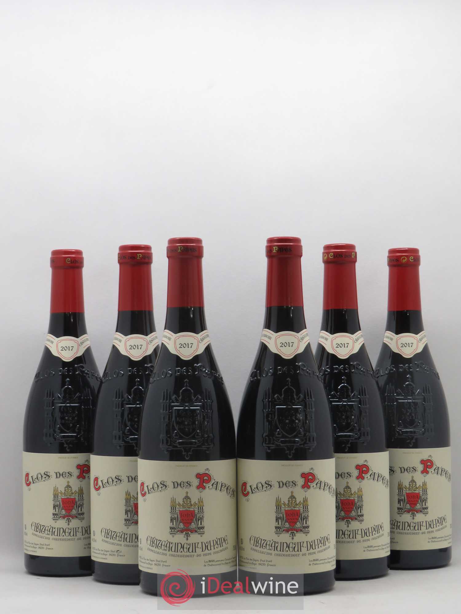 Châteauneuf-du-Pape Clos des Papes - Paul Avril 2017 - Lot de 6 bouteilles - 0