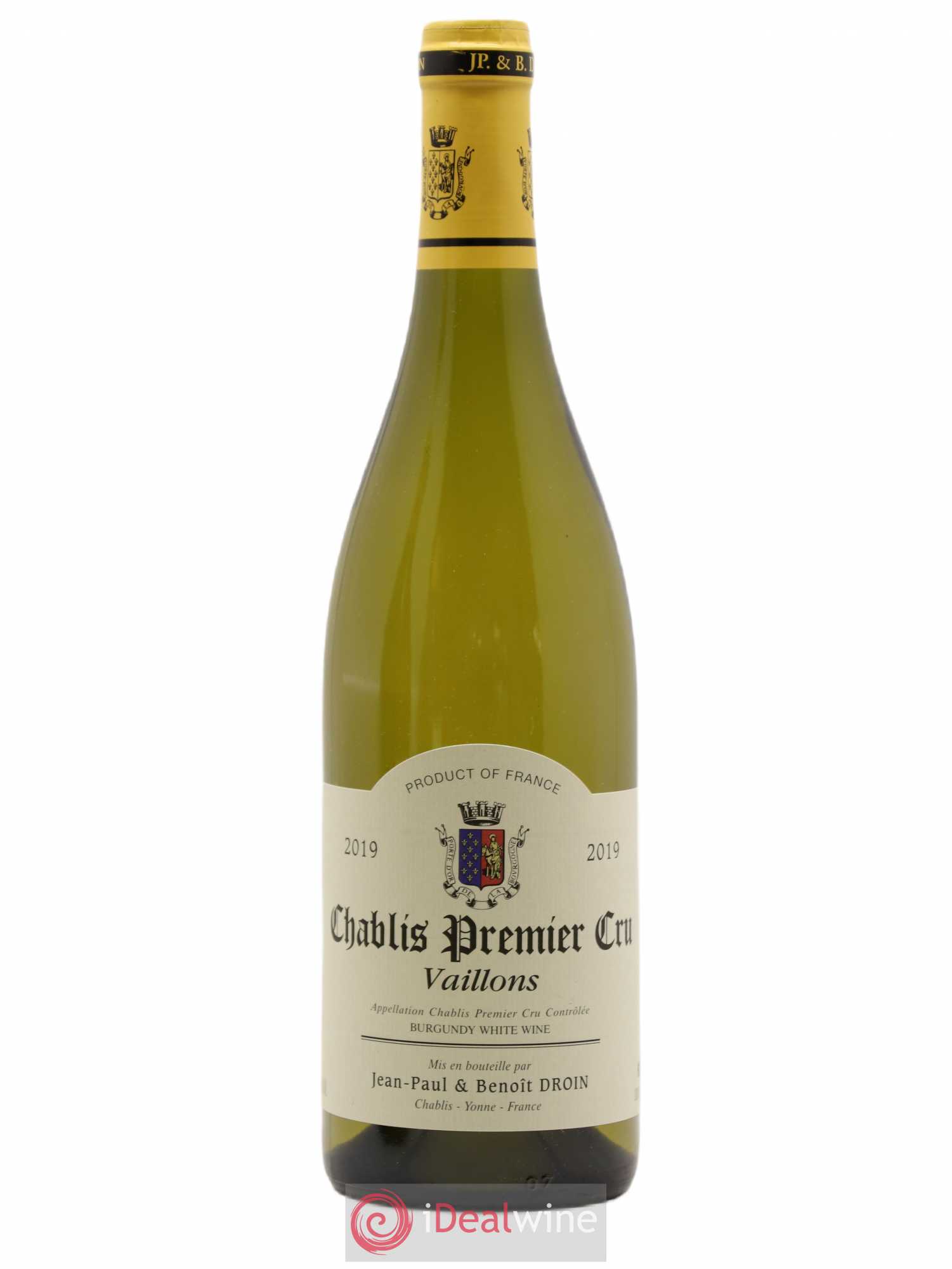 Chablis 1er Cru Vaillons Jean-Paul & Benoît Droin (Domaine) 2019 - Lot de 1 bouteille - 0