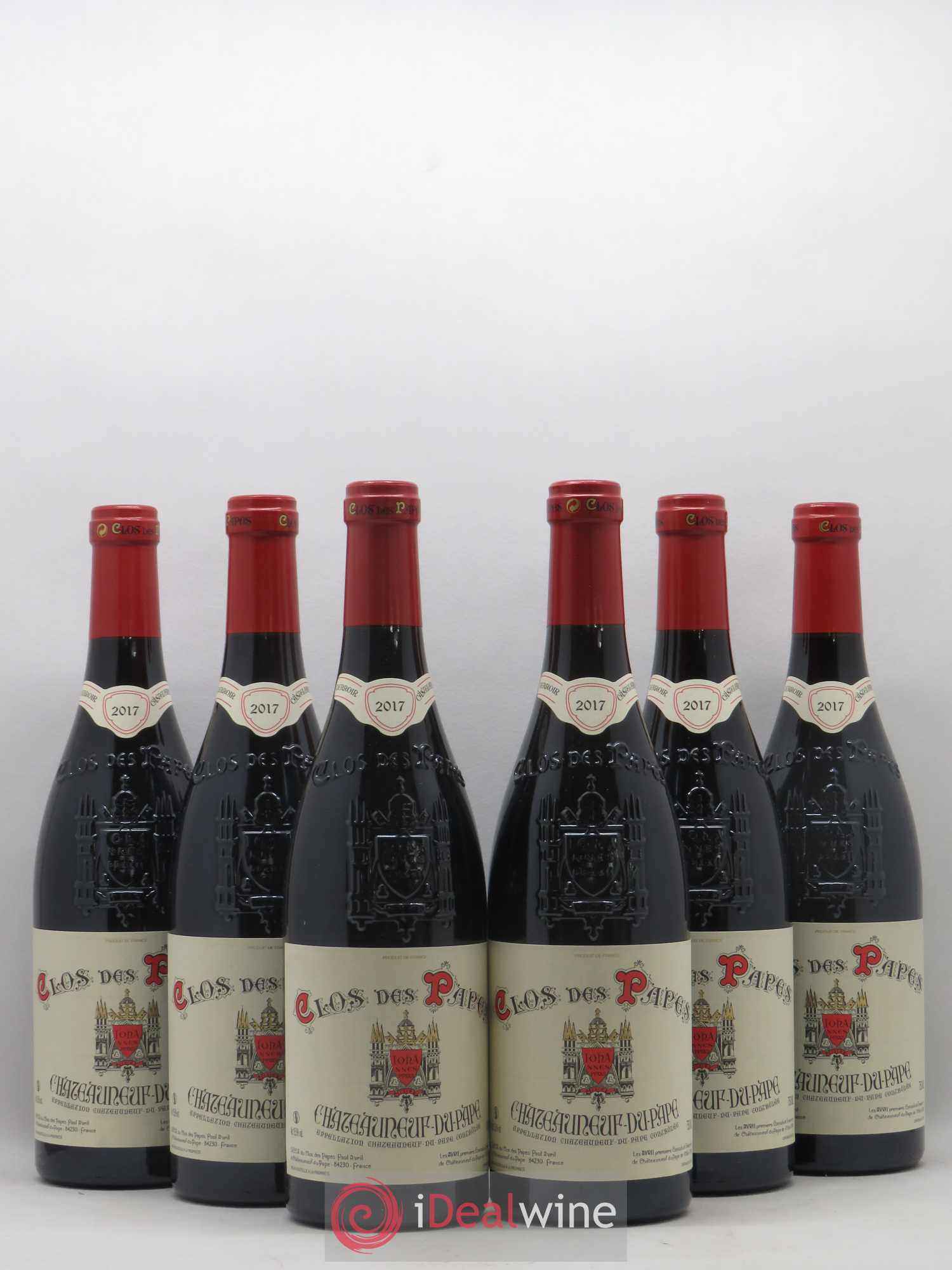Châteauneuf-du-Pape Clos des Papes - Paul Avril 2017 - Lot de 6 bouteilles - 0