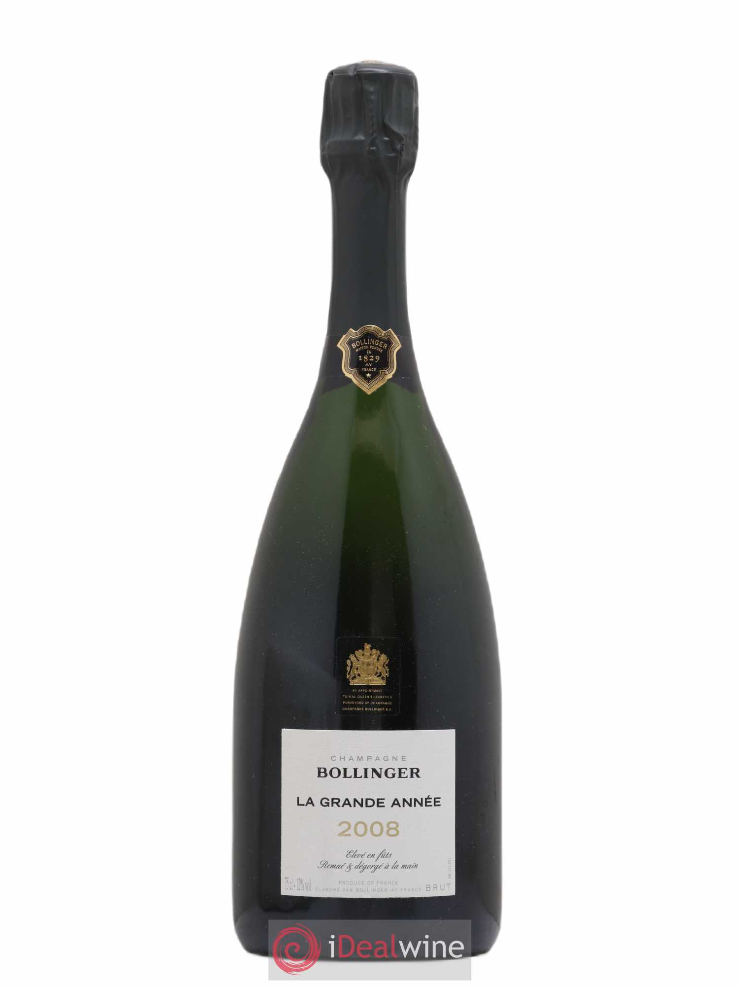 La Grande Année Brut Bollinger Brut 2008 - Lot de 1 bouteille - 0