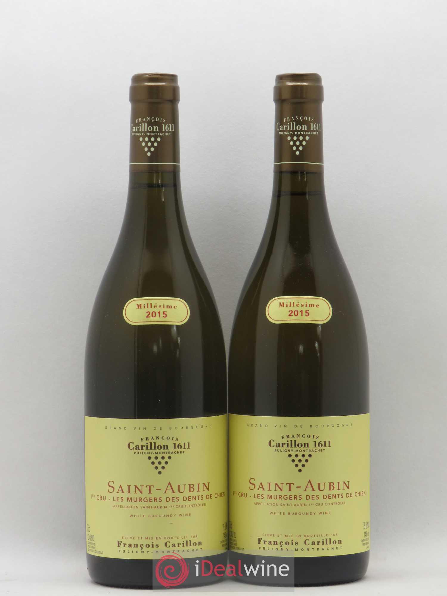 Saint-Aubin 1er Cru Murgers des Dents de Chien François Carillon 2015 - Lot de 2 bouteilles - 0
