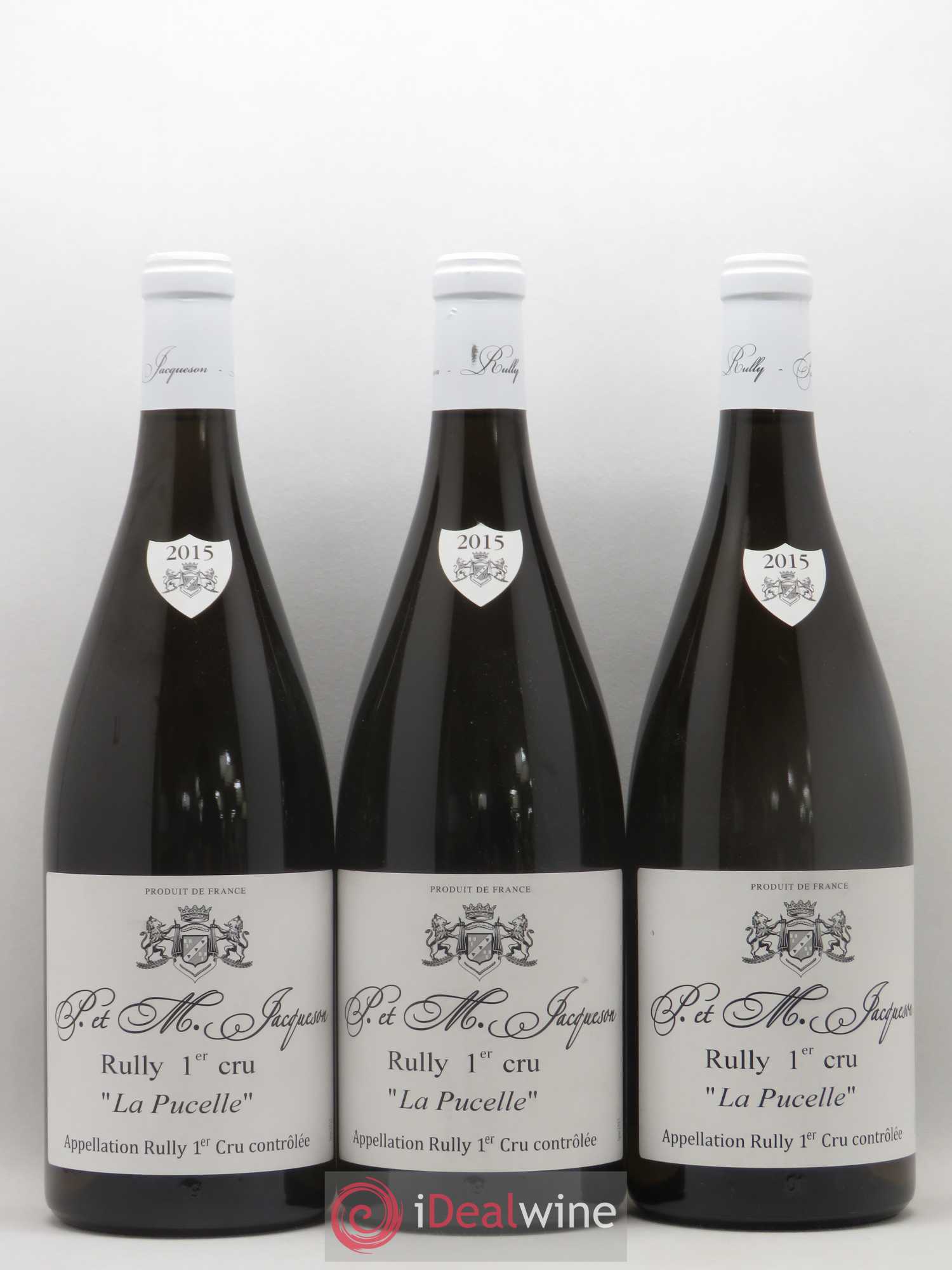 Rully 1er Cru La Pucelle Paul & Marie Jacqueson 2015 - Posten von 3 Magnum - 0