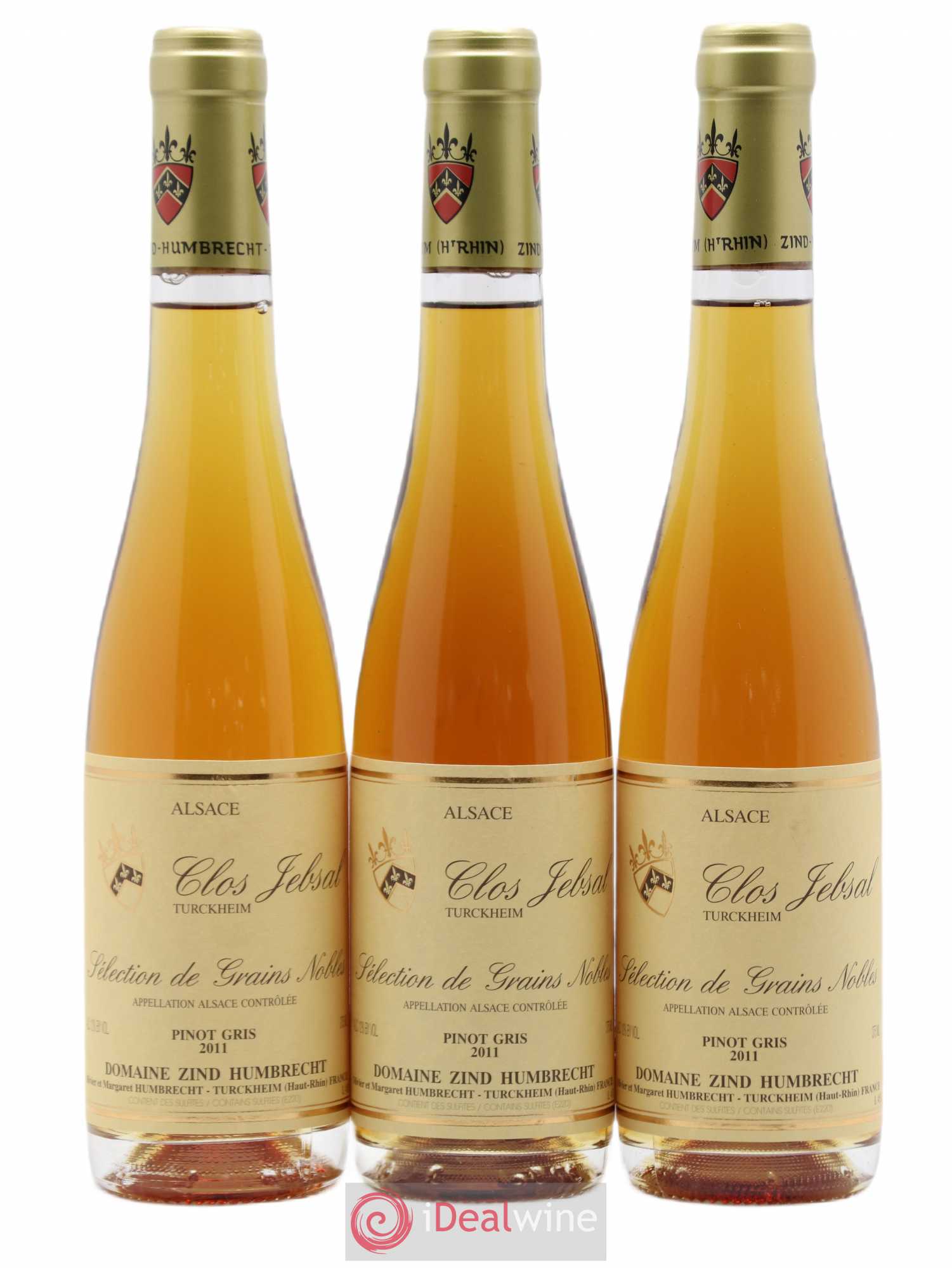 Alsace Pinot Gris Clos Jebsal Sélection de Grains Nobles Zind-Humbrecht (Domaine) 2011 - Posten von 3 Demi-Flaschen - 0
