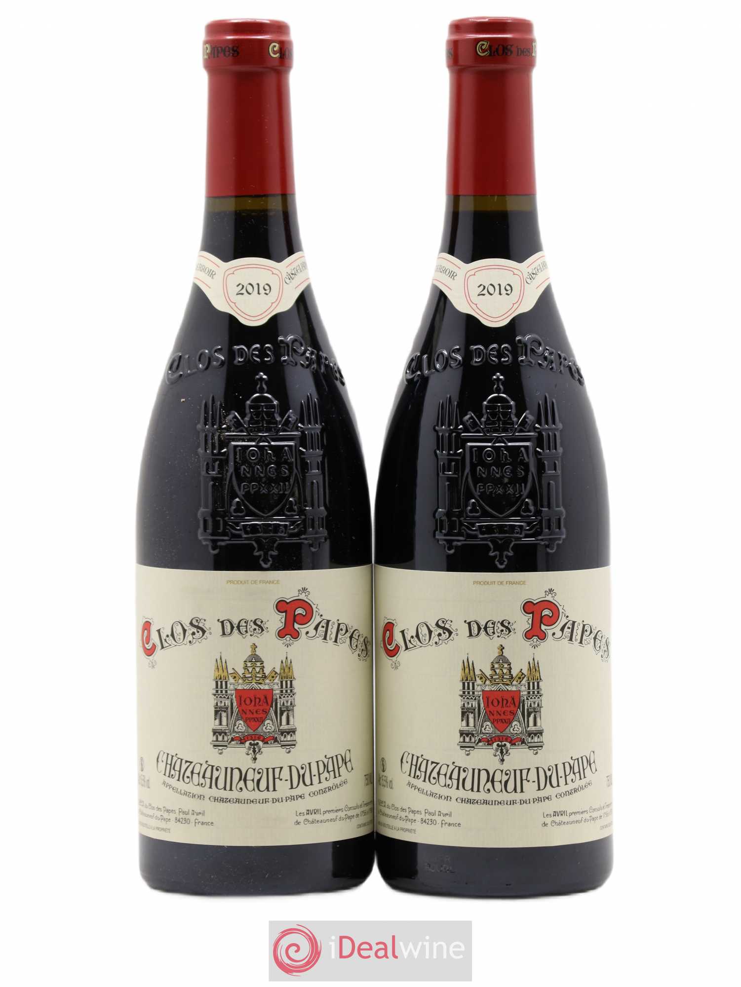 Châteauneuf-du-Pape Clos des Papes - Paul Avril 2019 - Lot de 2 bouteilles - 0