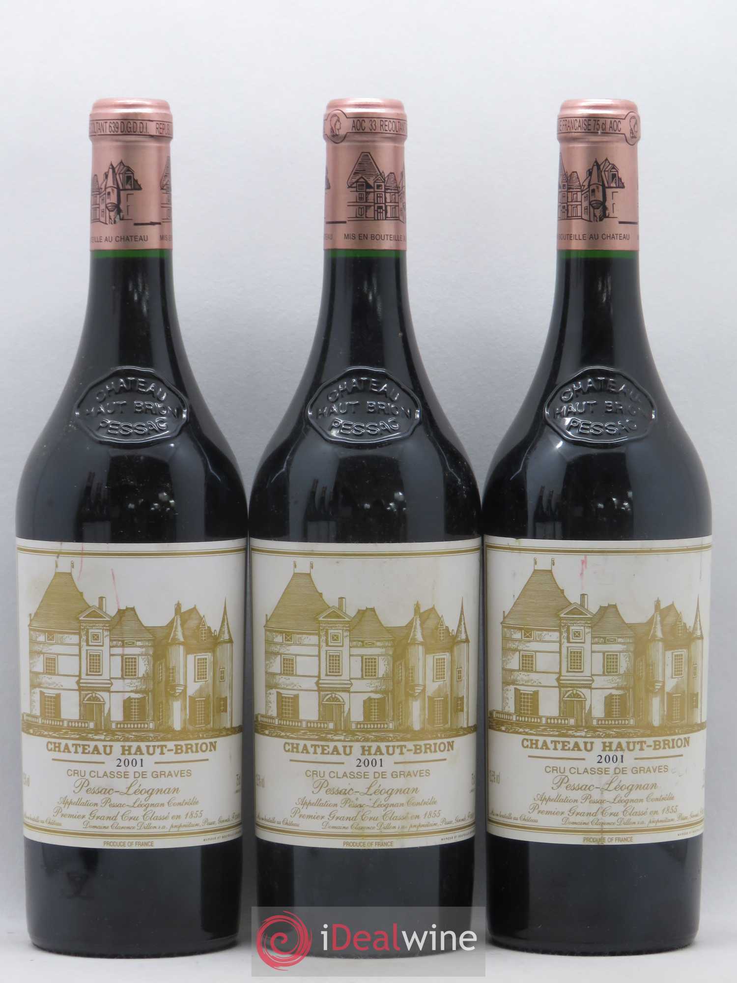 Château Haut Brion 1er Grand Cru Classé 2001 - Lot de 6 bouteilles - 1