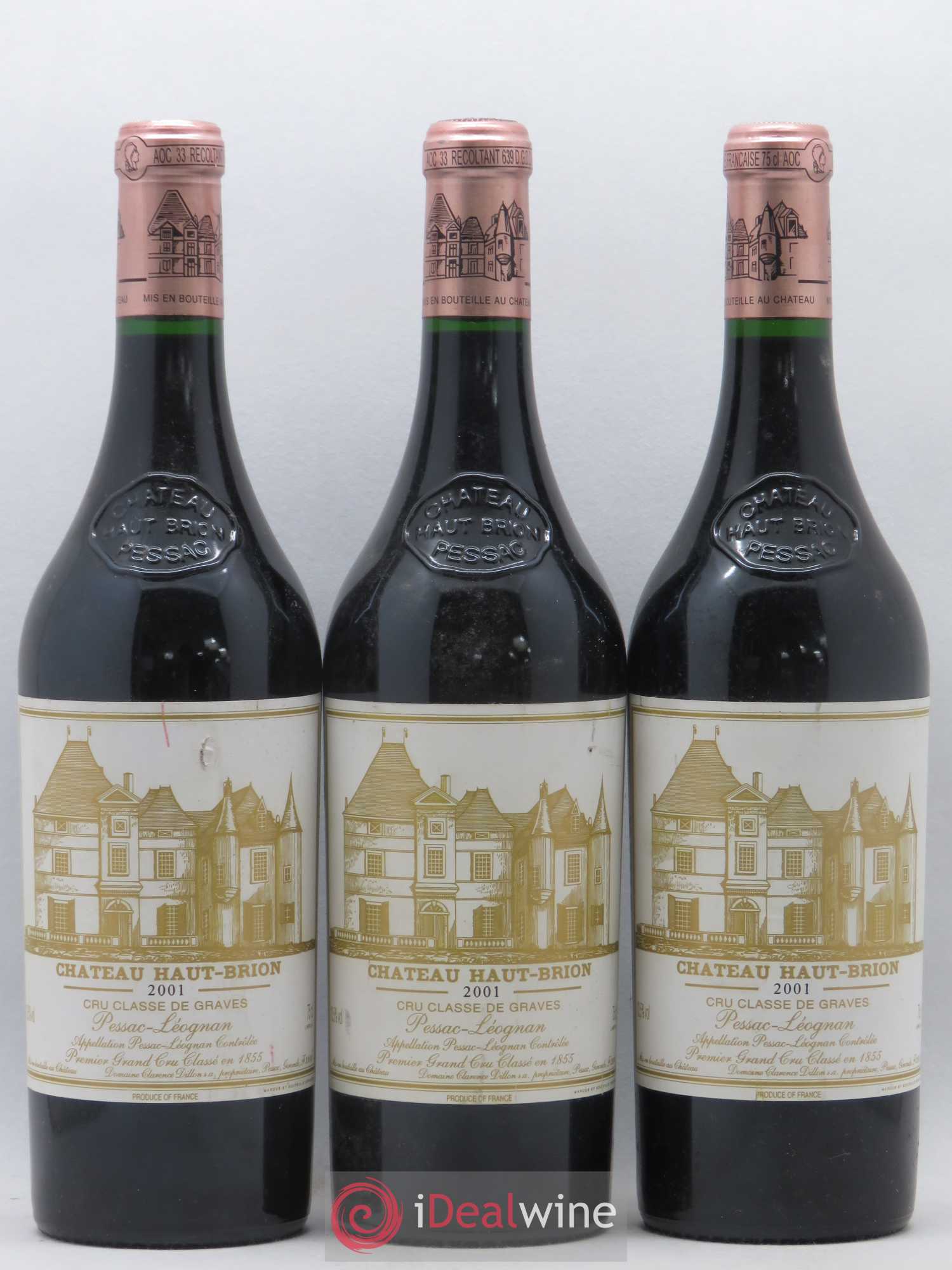 Château Haut Brion 1er Grand Cru Classé 2001 - Lot de 6 bouteilles - 2