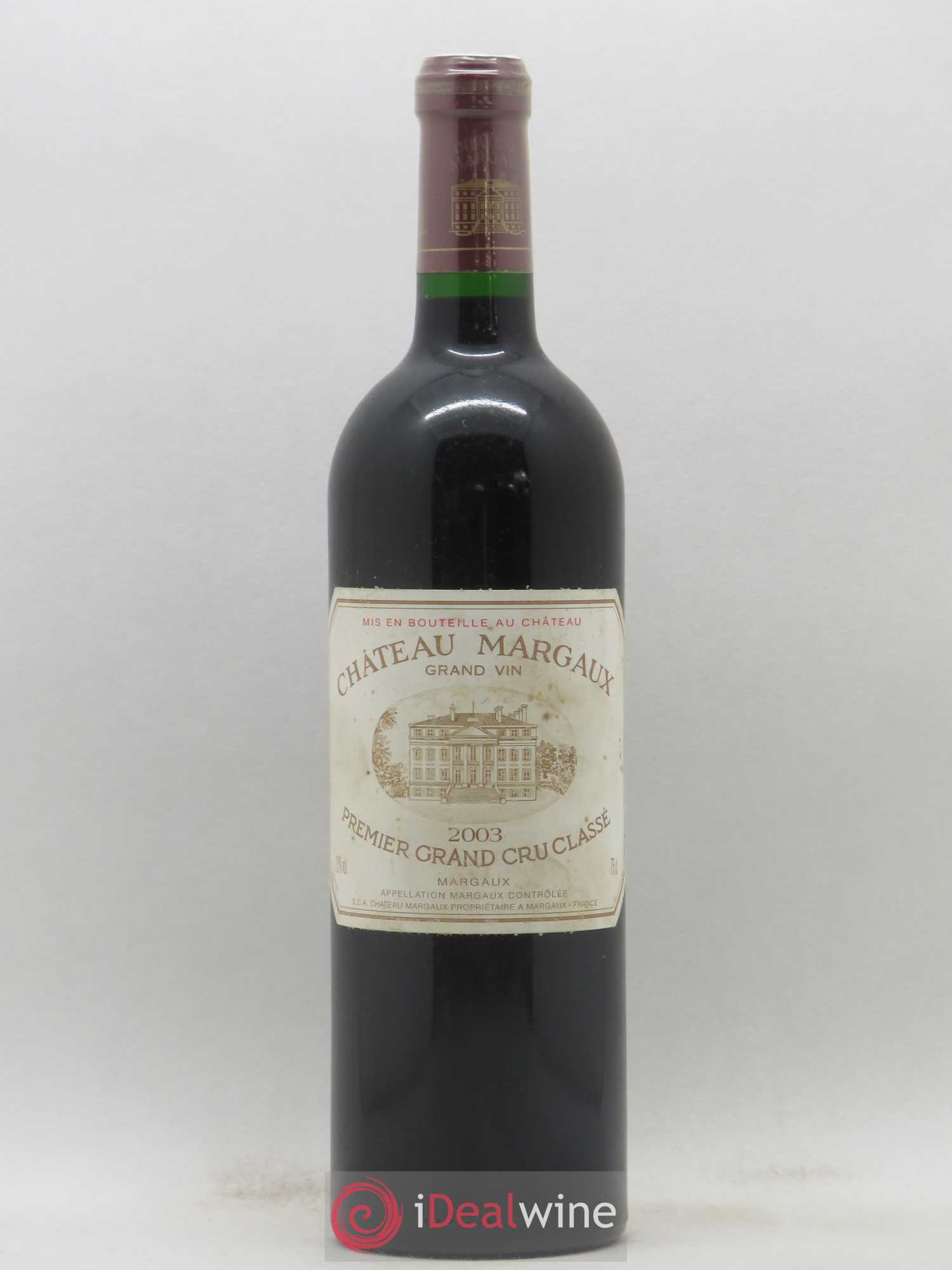 Château Margaux 1er Grand Cru Classé 2003 - Lot de 1 bouteille - 0