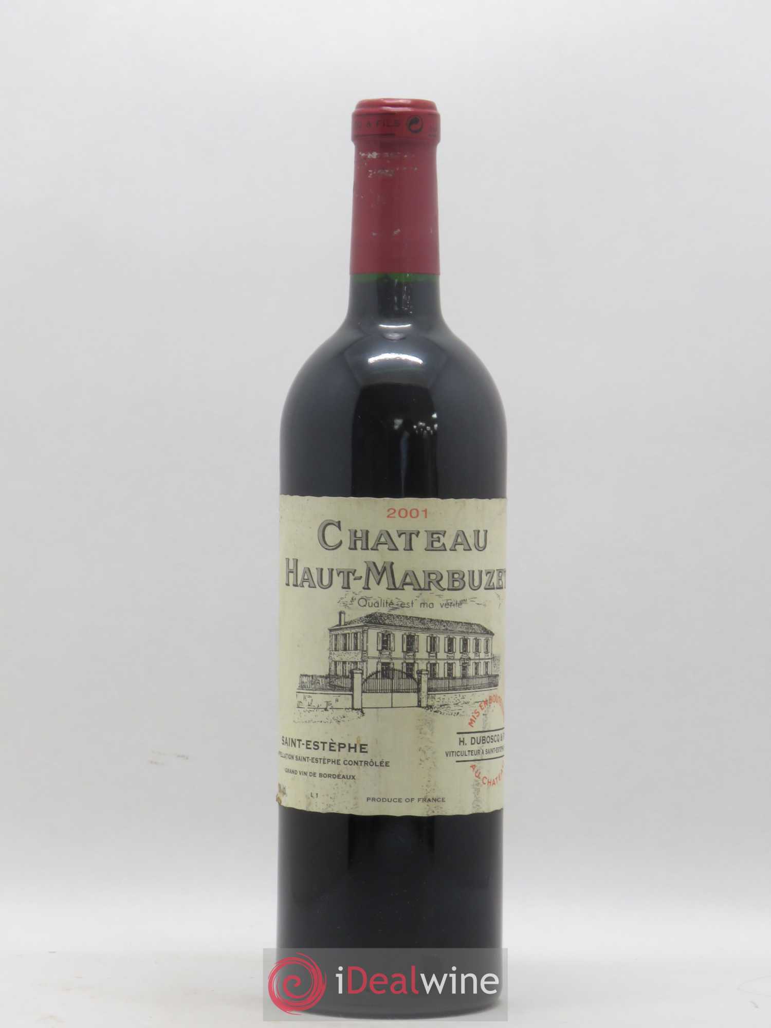 Château Haut Marbuzet 2001 - Lot de 1 bouteille - 0