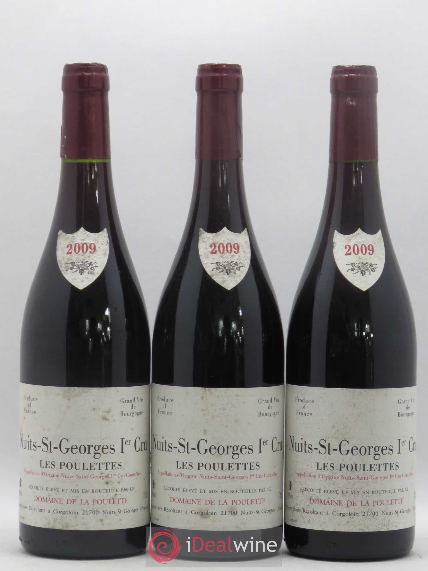 Nuits-Saint-Georges 1er Cru Les Poulettes Domaine de La Poulette 2009 - Lot de 3 bouteilles - 0