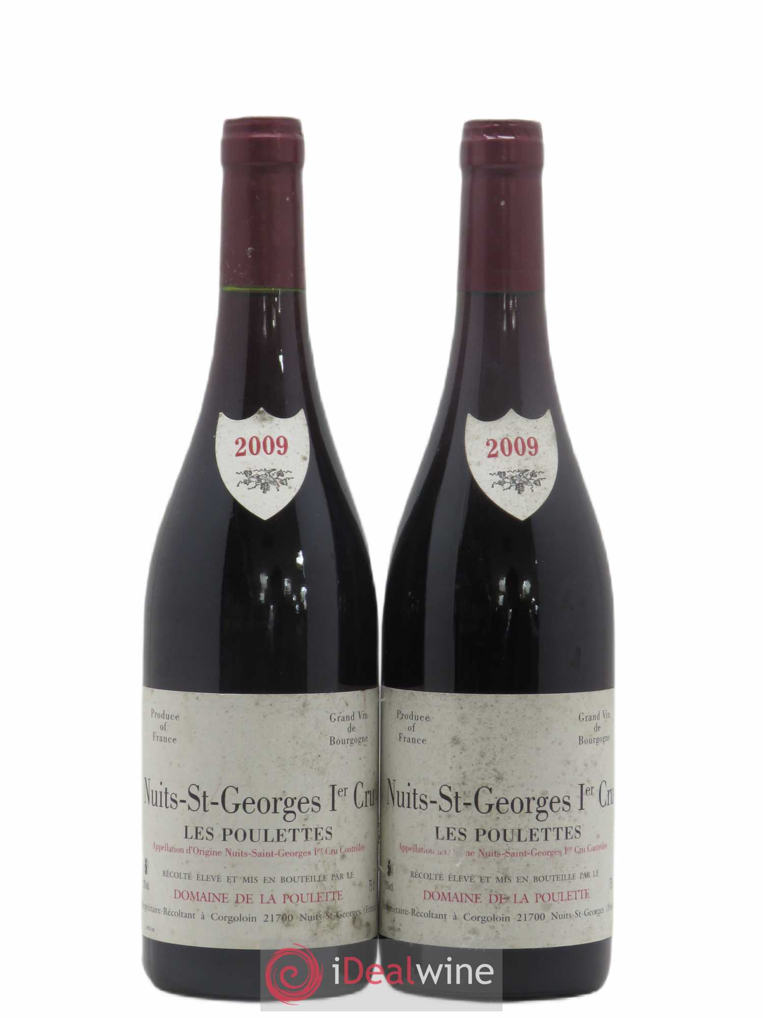 Nuits-Saint-Georges 1er Cru Les Poulettes Domaine de La Poulette 2009 - Lot de 2 bouteilles - 0