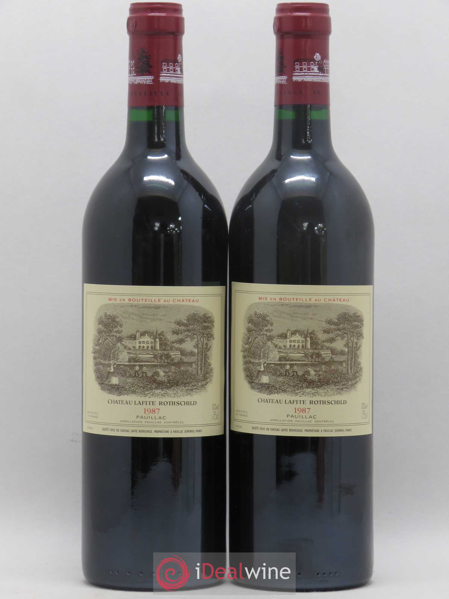 Château Lafite Rothschild 1er Grand Cru Classé 1987 - Lot de 2 bouteilles - 0