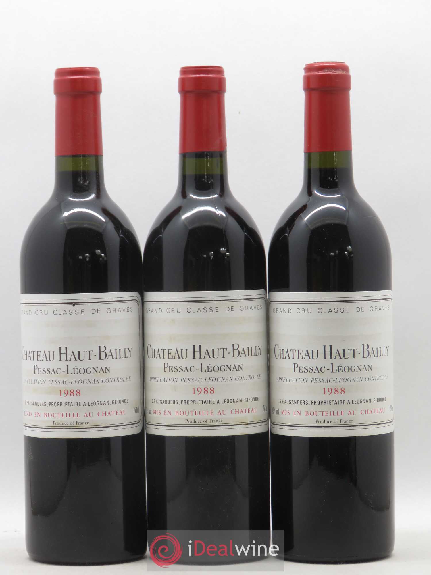 Château Haut-Bailly Cru Classé de Graves 1988 - Lot de 12 bouteilles - 1