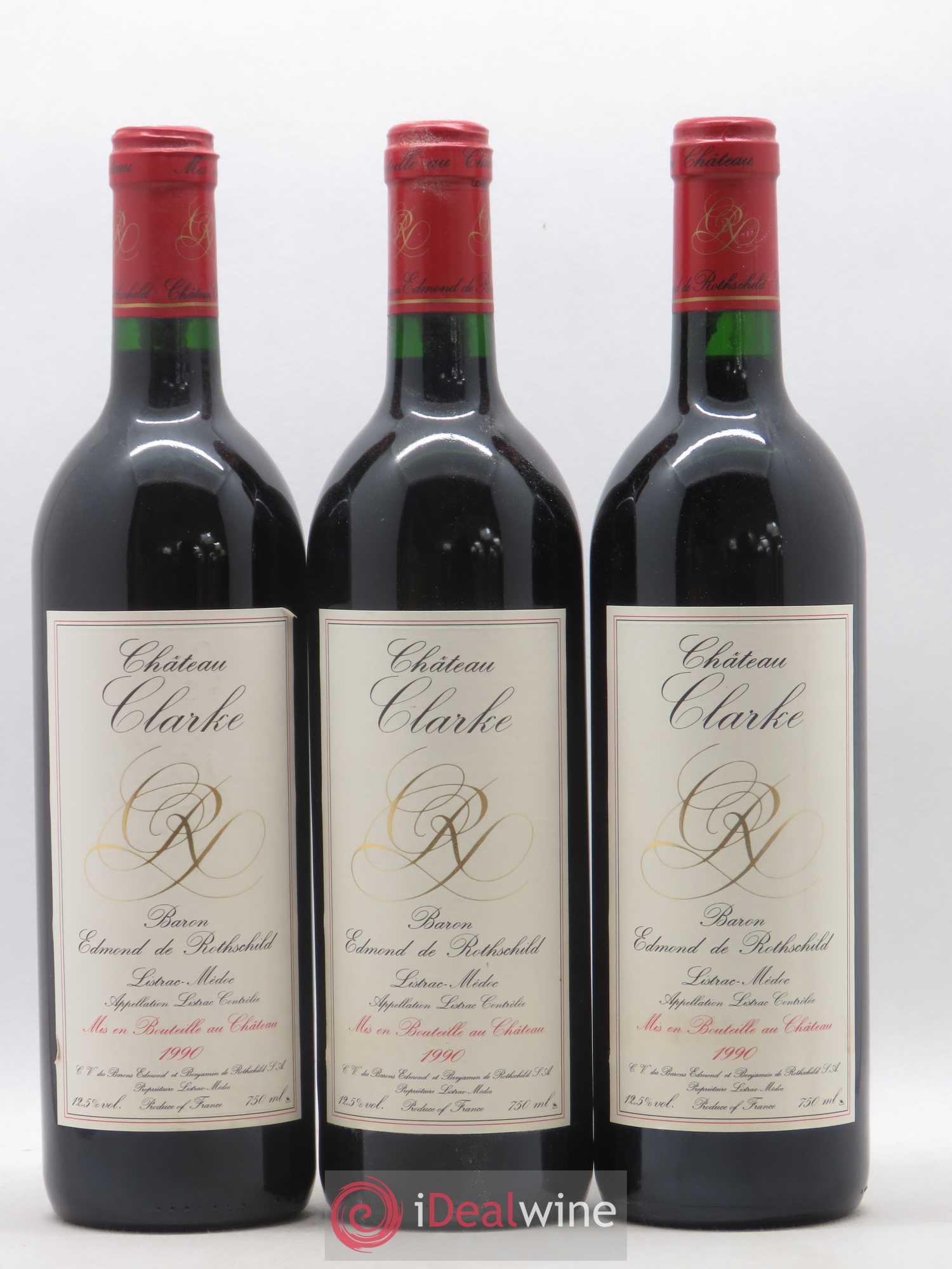 Château Clarke 1990 - Lot de 12 bouteilles - 1