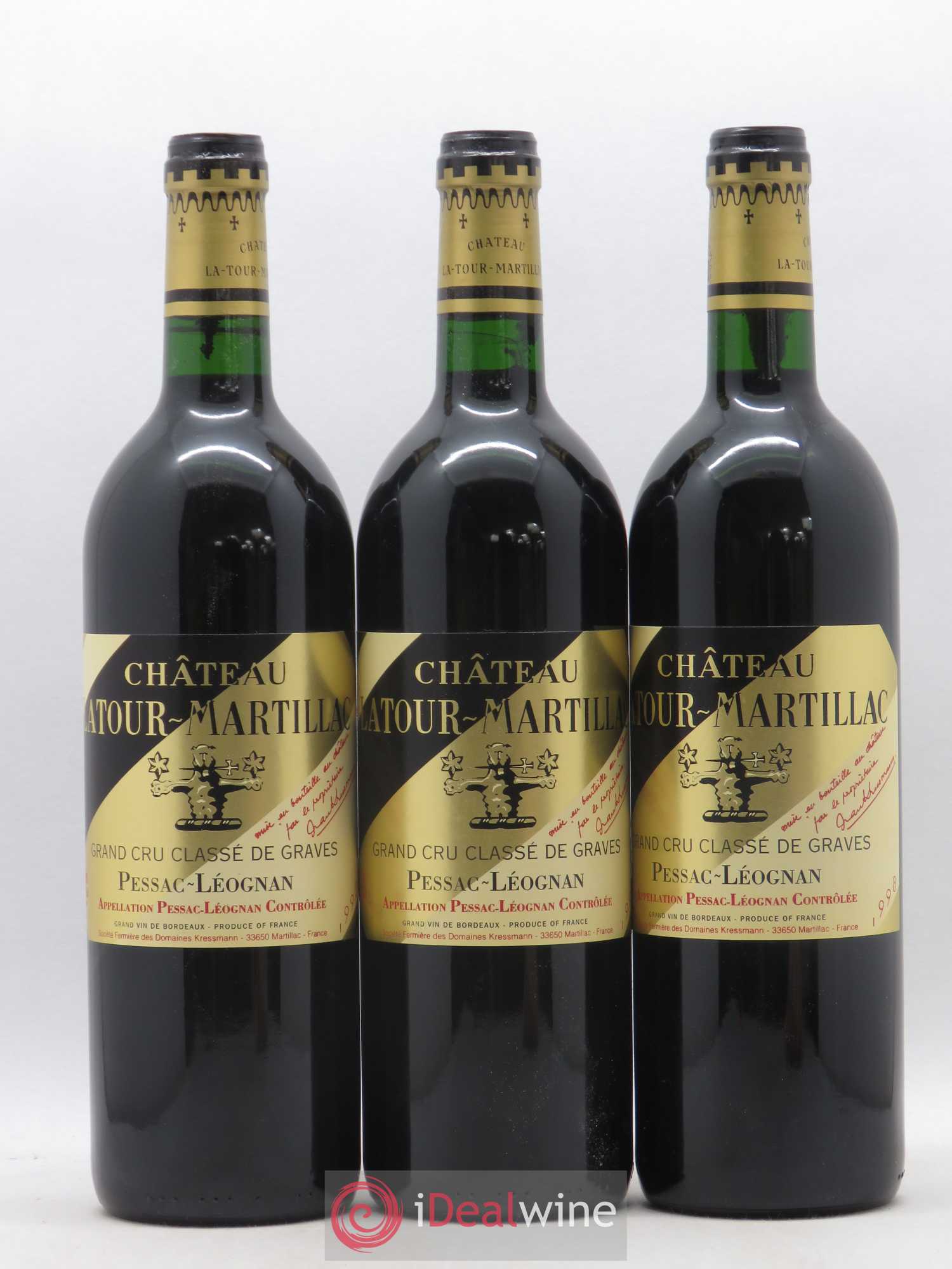 Château Latour-Martillac Cru Classé de Graves 1998 - Lot de 12 bouteilles - 2